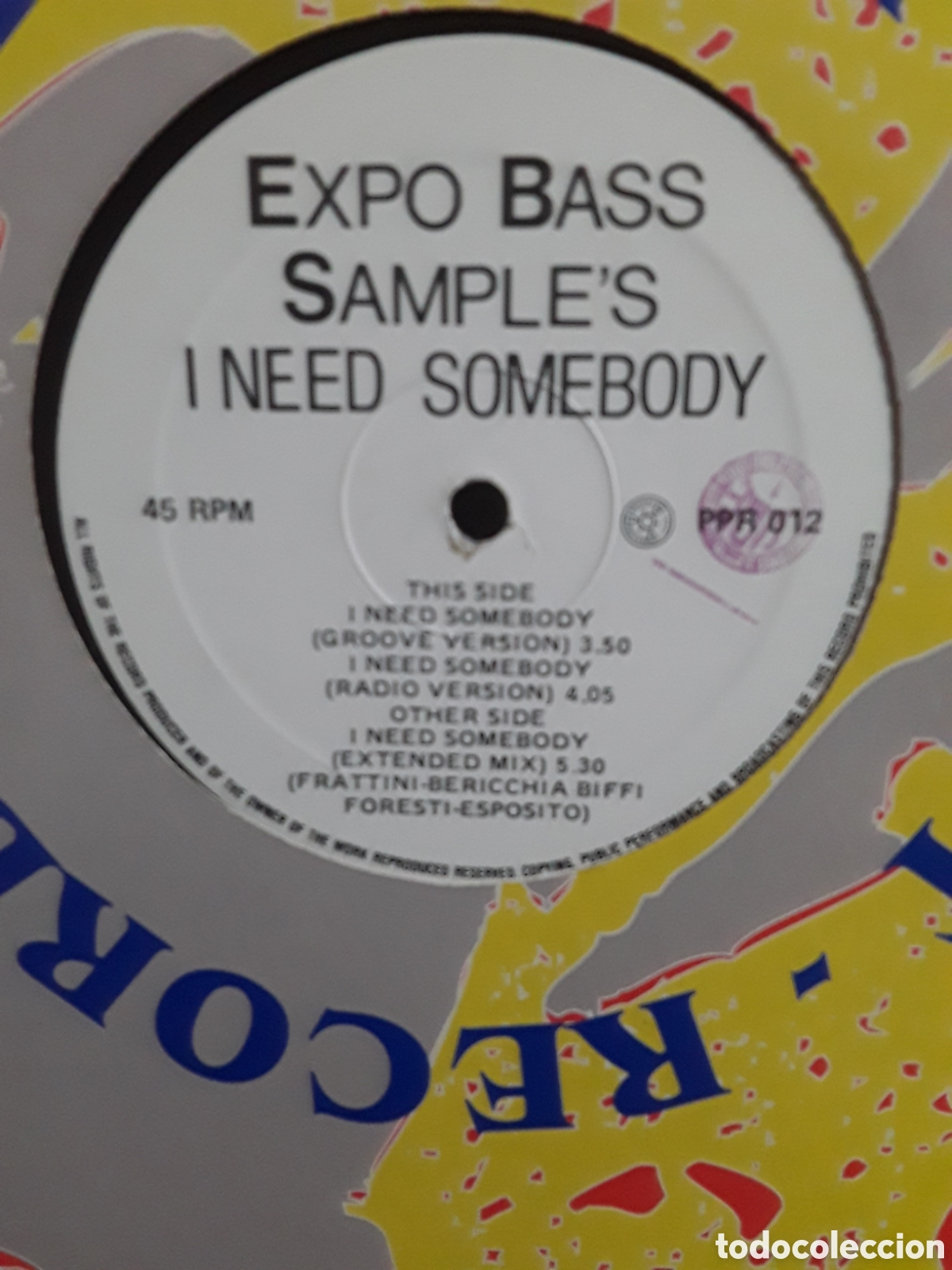 Discos de vinilo: Expo Bass Samples &lrm;&ndash; I Need Somebody - Foto 2