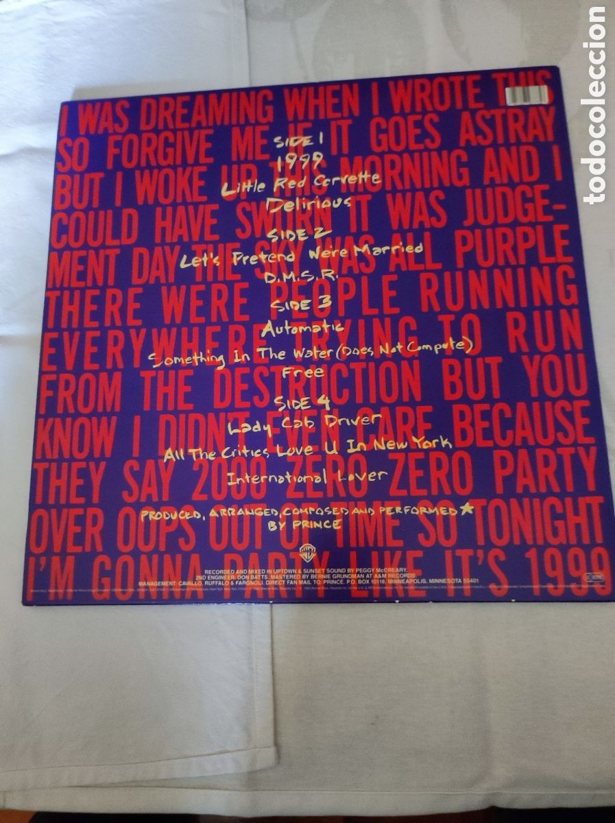 Discos de vinilo: PRINCE - 1999 ( DOBLE LP) - Foto 2