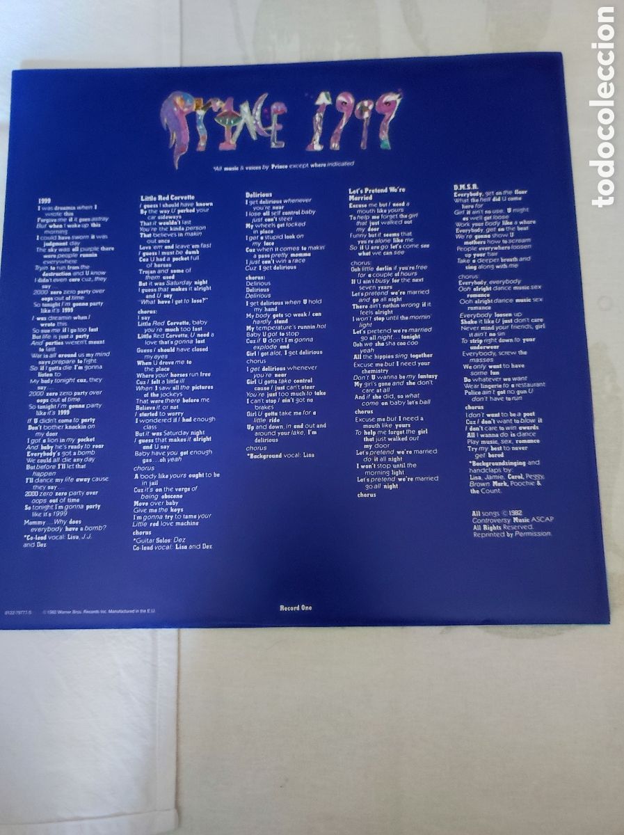 Discos de vinilo: PRINCE - 1999 ( DOBLE LP) - Foto 5