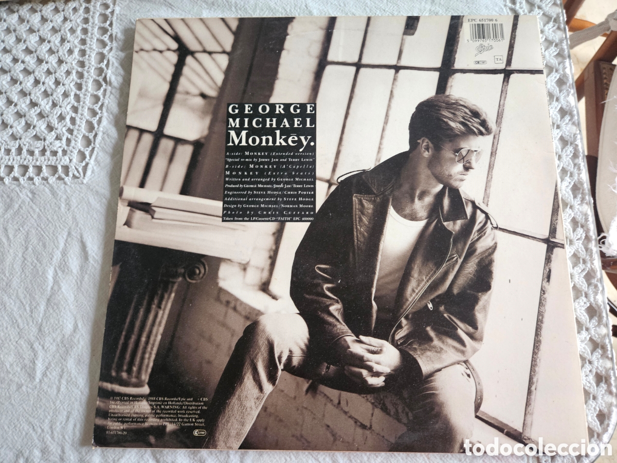 Discos de vinilo: GEORGE MICHAEL MONKEY MAXI SINGLE 1987 - Foto 3