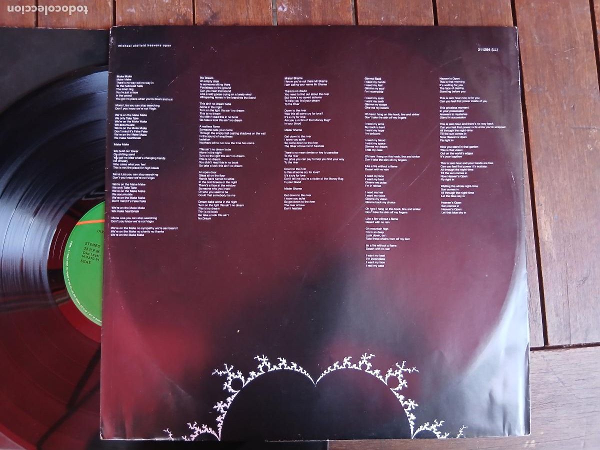 Discos de vinilo: MIKE OLDFIELD LP HEAVENS OPEN - Foto 2