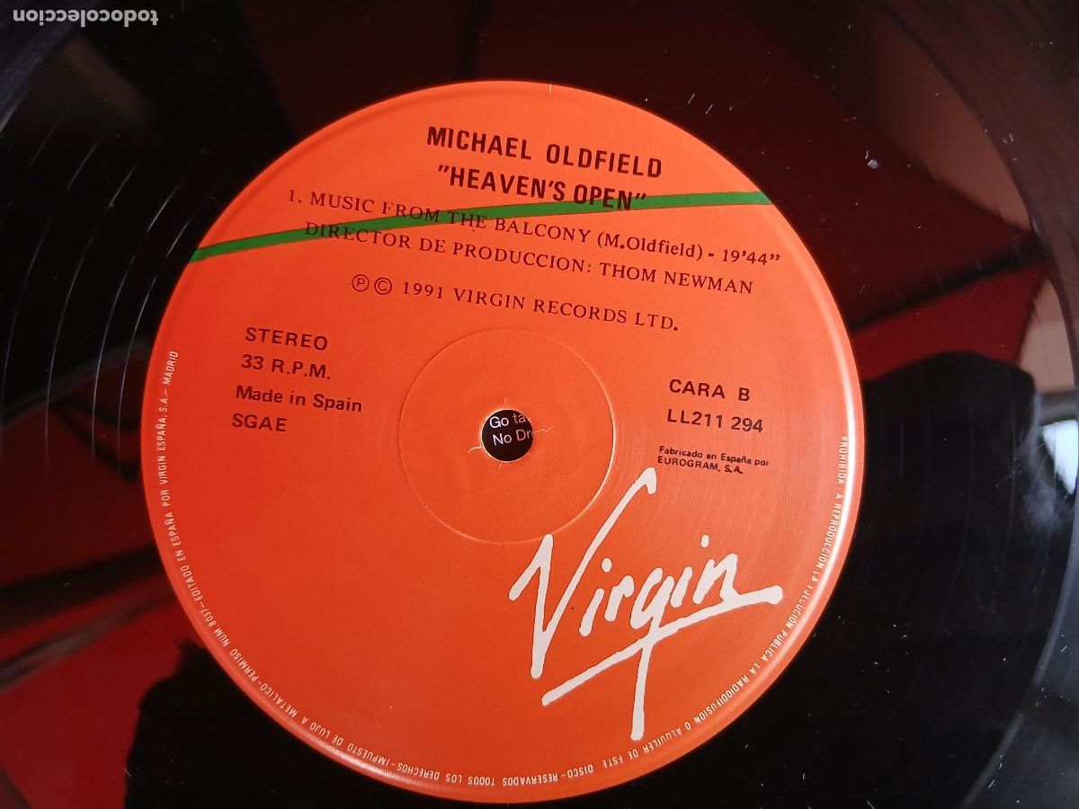 Discos de vinilo: MIKE OLDFIELD LP HEAVENS OPEN - Foto 5