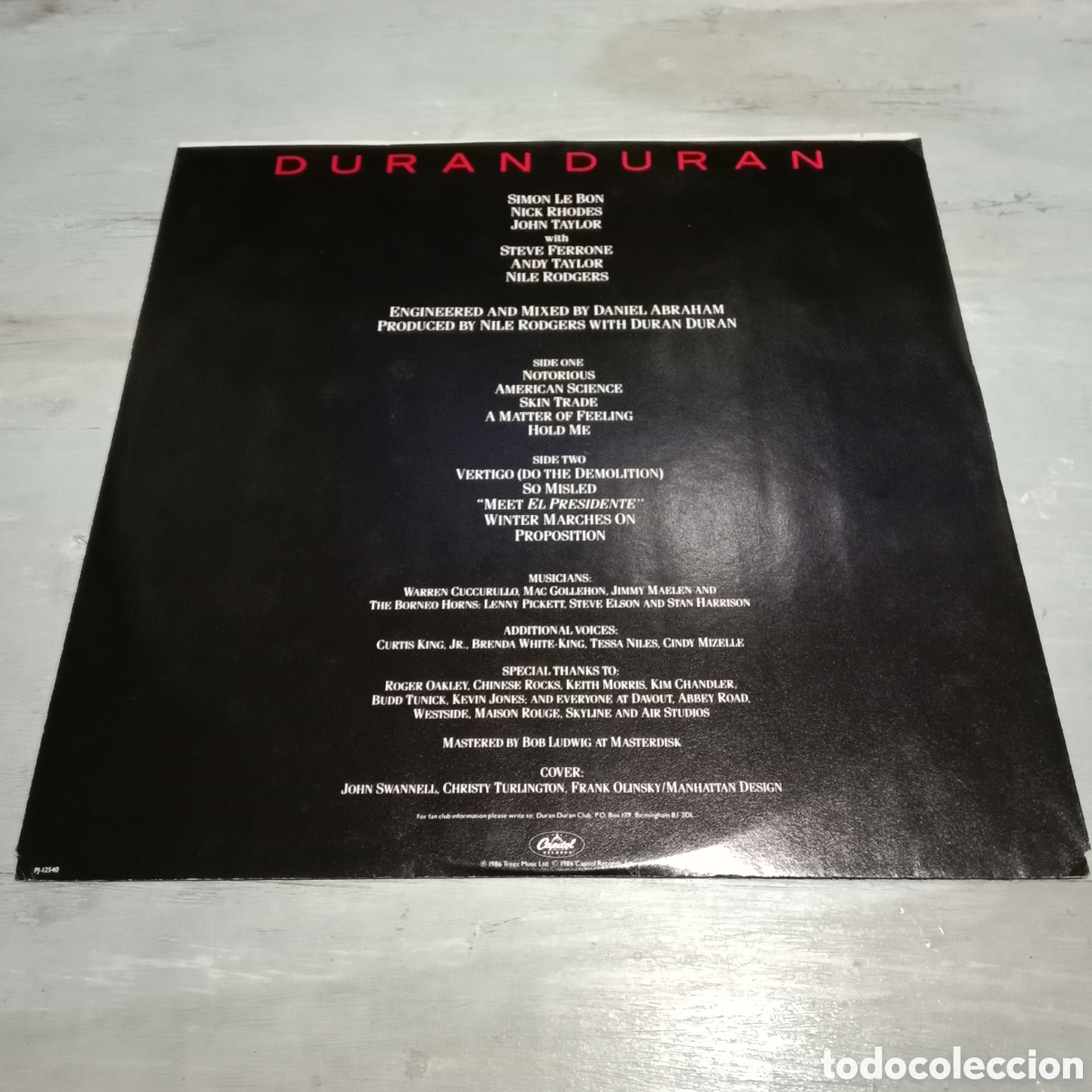 Discos de vinilo: DURAN DURAN - NOTORIOUS - LP - Foto 7