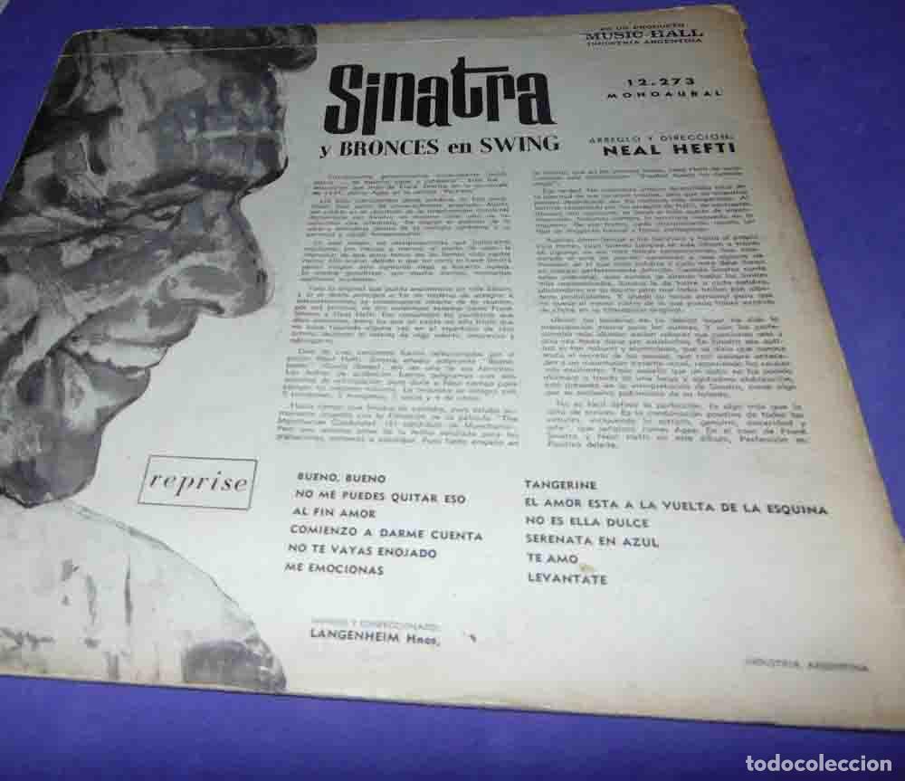 Discos de vinilo: FRANK SINATRA &ndash; Sinatra Y Bronces En Swing - LP EDICION ARGENTINA 1962 - Foto 2
