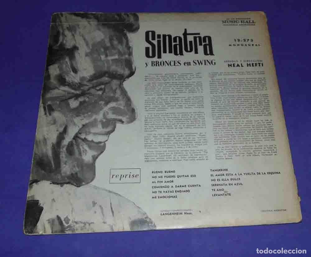 Discos de vinilo: FRANK SINATRA &ndash; Sinatra Y Bronces En Swing - LP EDICION ARGENTINA 1962 - Foto 3
