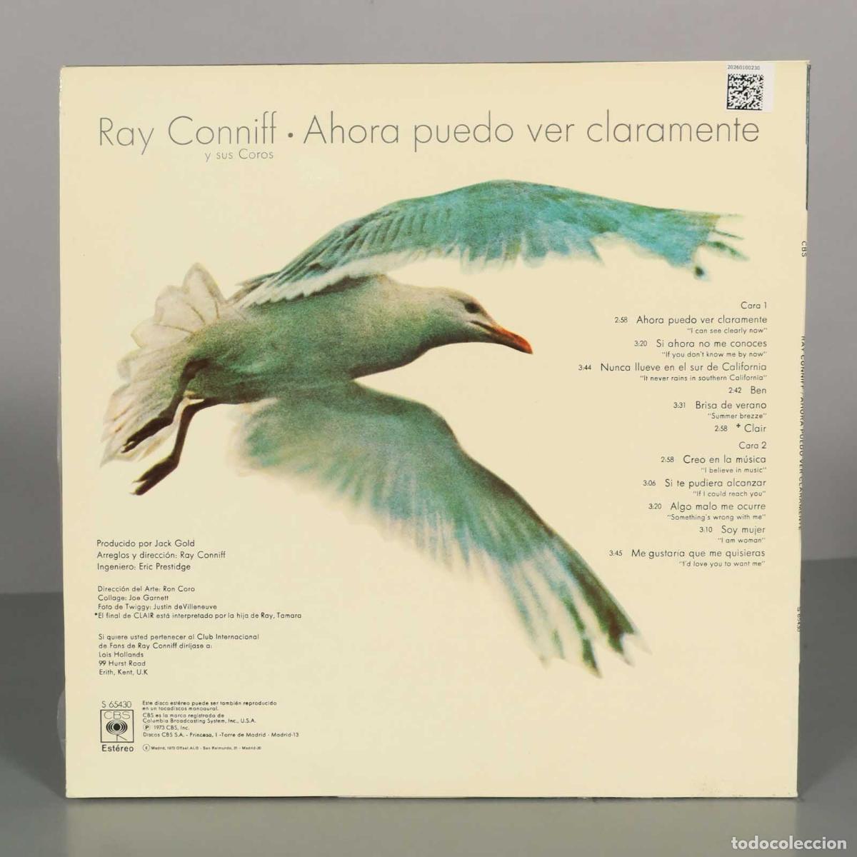 Discos de vinilo: LP. Ray Conniff I Can See Clearly Now - Foto 2