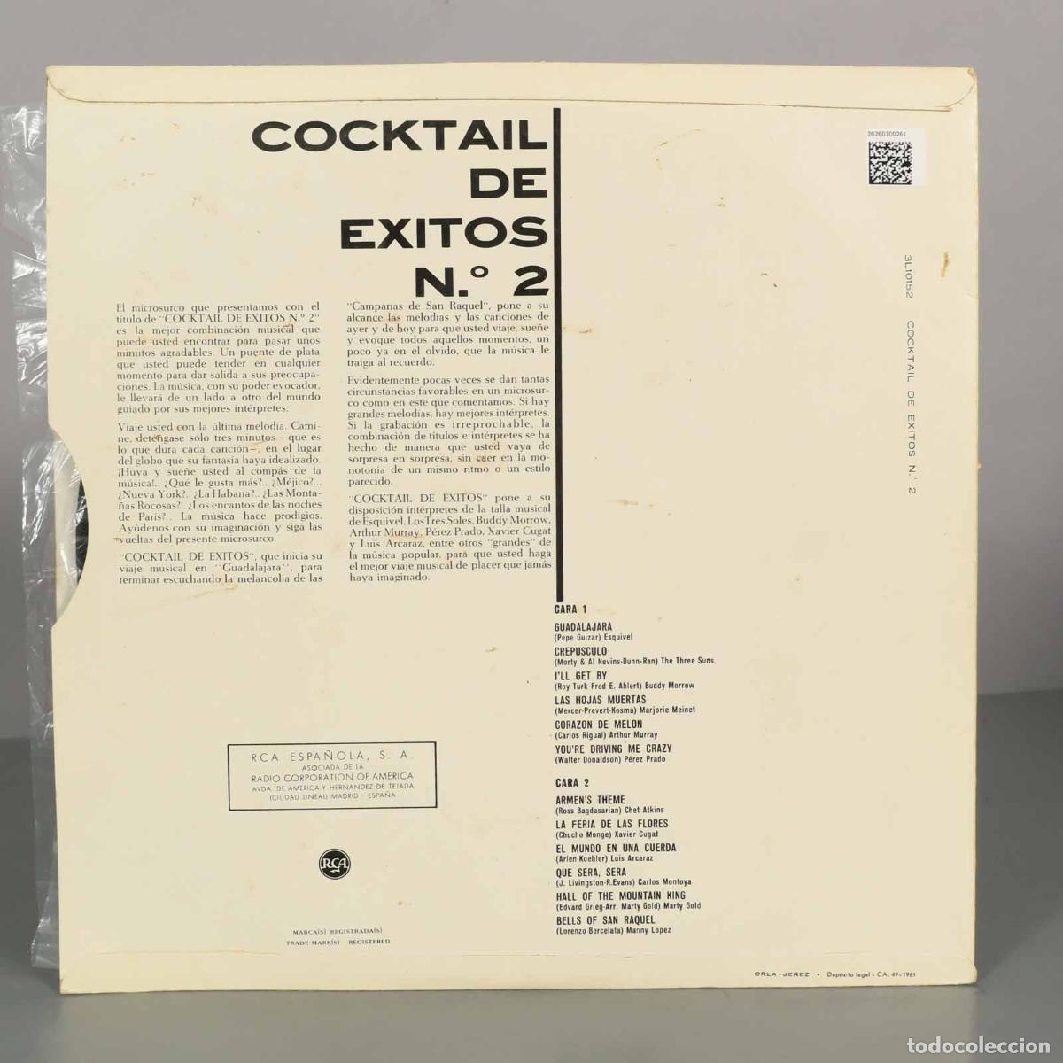 Discos de vinilo: LP. Various &ndash; Cocktail De &Eacute;xitos N&ordm; 2 - Foto 2