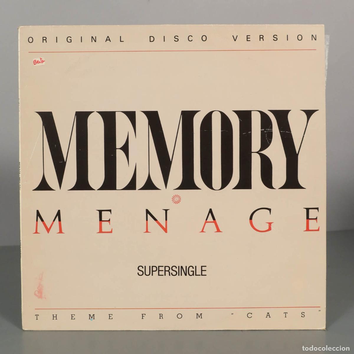 Discos de vinilo: MAXI-SINGLE. MEMORY MENAGE SUPERSINGLE - Foto 1