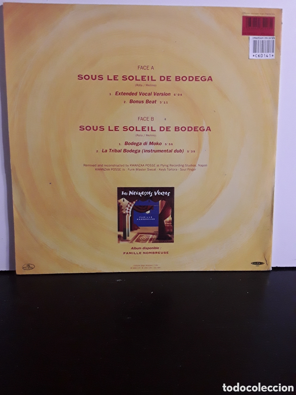 Discos de vinilo: Les Negresses Vertes &lrm;&ndash; Sous Le Soleil De Bodega (Remix) - Foto 2