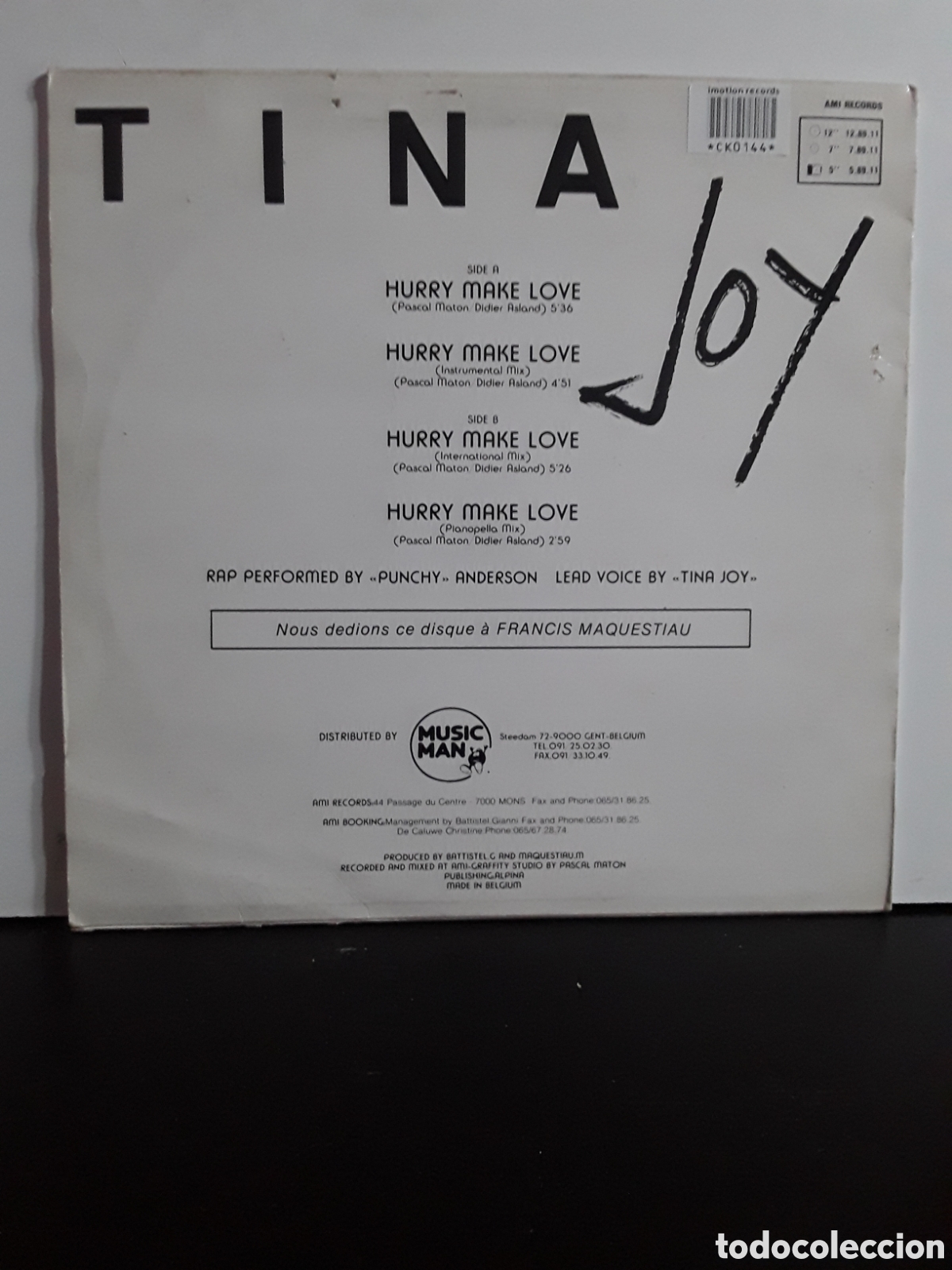 Discos de vinilo: Tina Joy &lrm;&ndash; Hurry Make Love - Foto 2