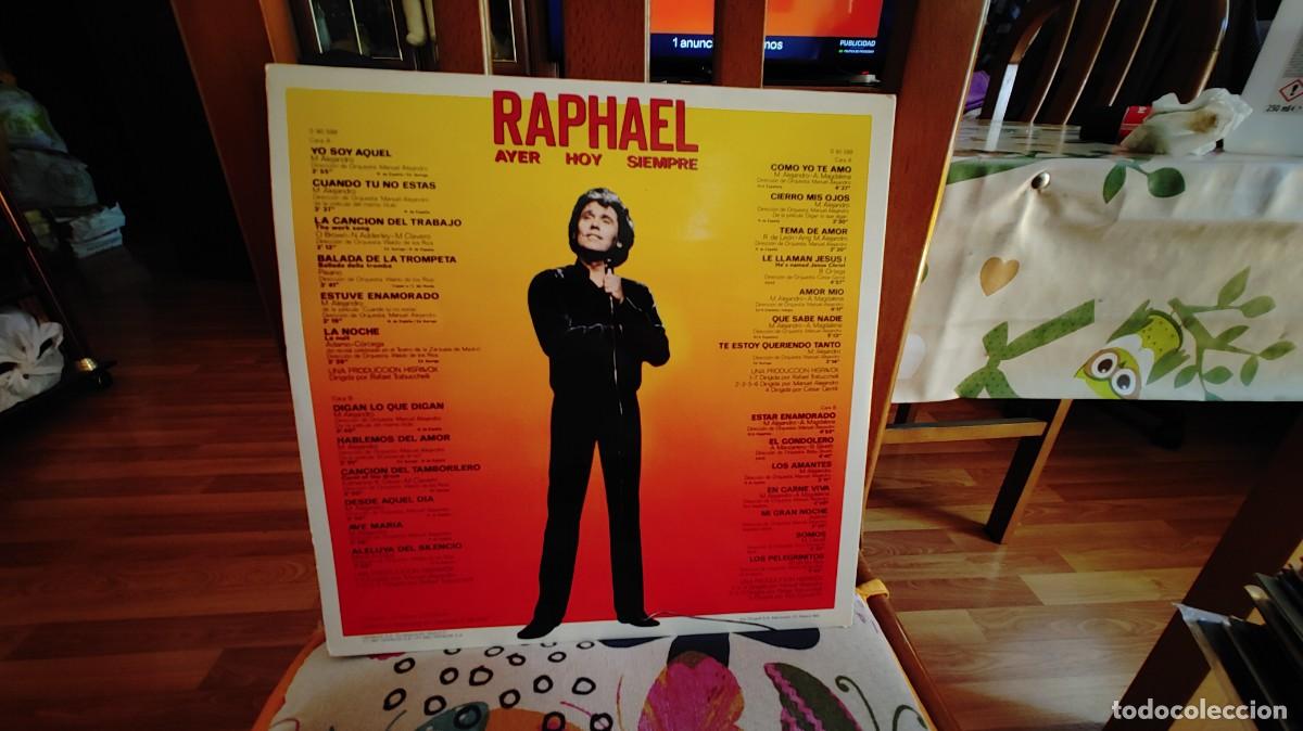 Discos de vinilo: RAPHAEL-LP DOBLE AYER HOY SIEMPRE-GATEFOD-NUEVO - Foto 3
