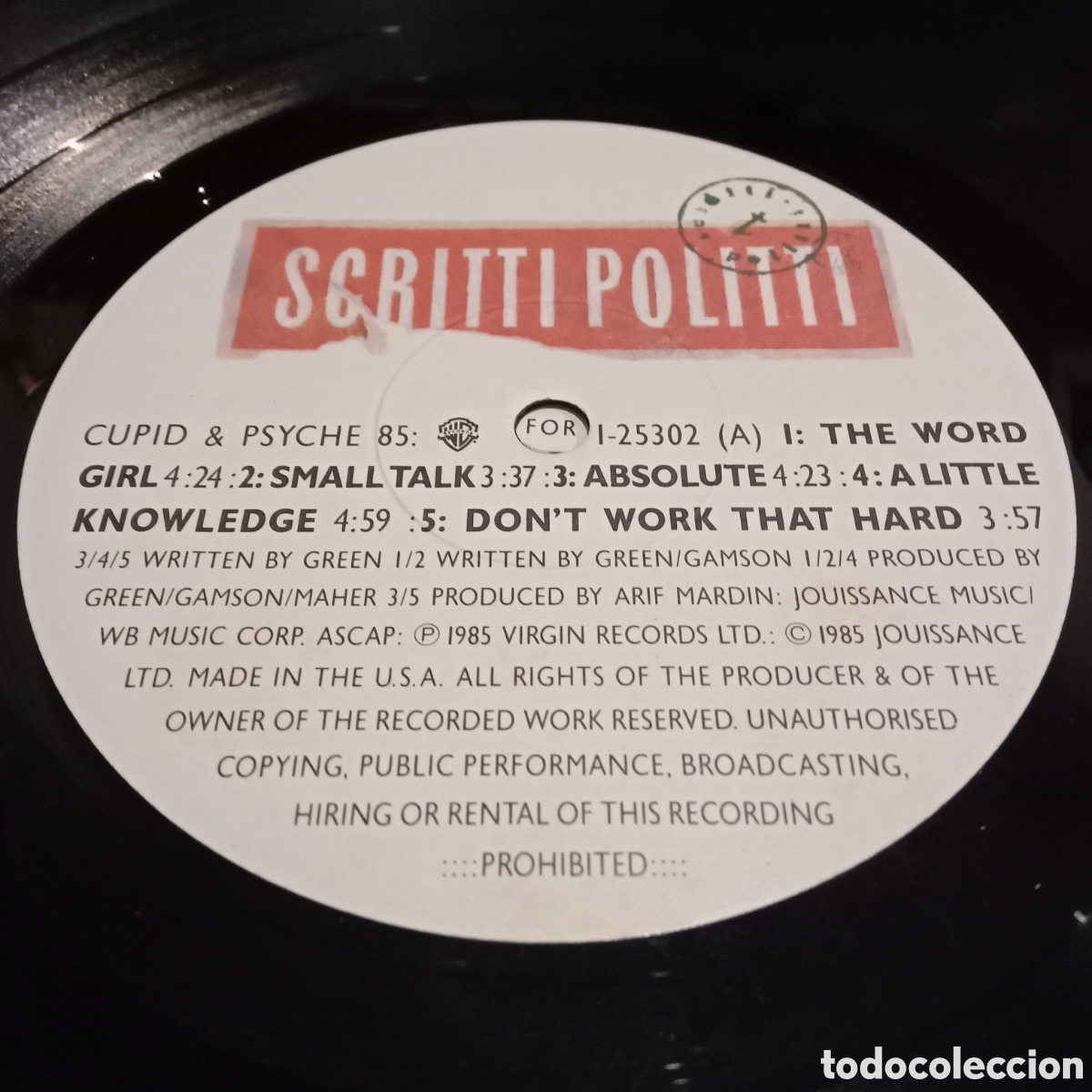 Discos de vinilo: SCRITTI POLITTI - CUPID & PSYCHE 85 - LP - Foto 7