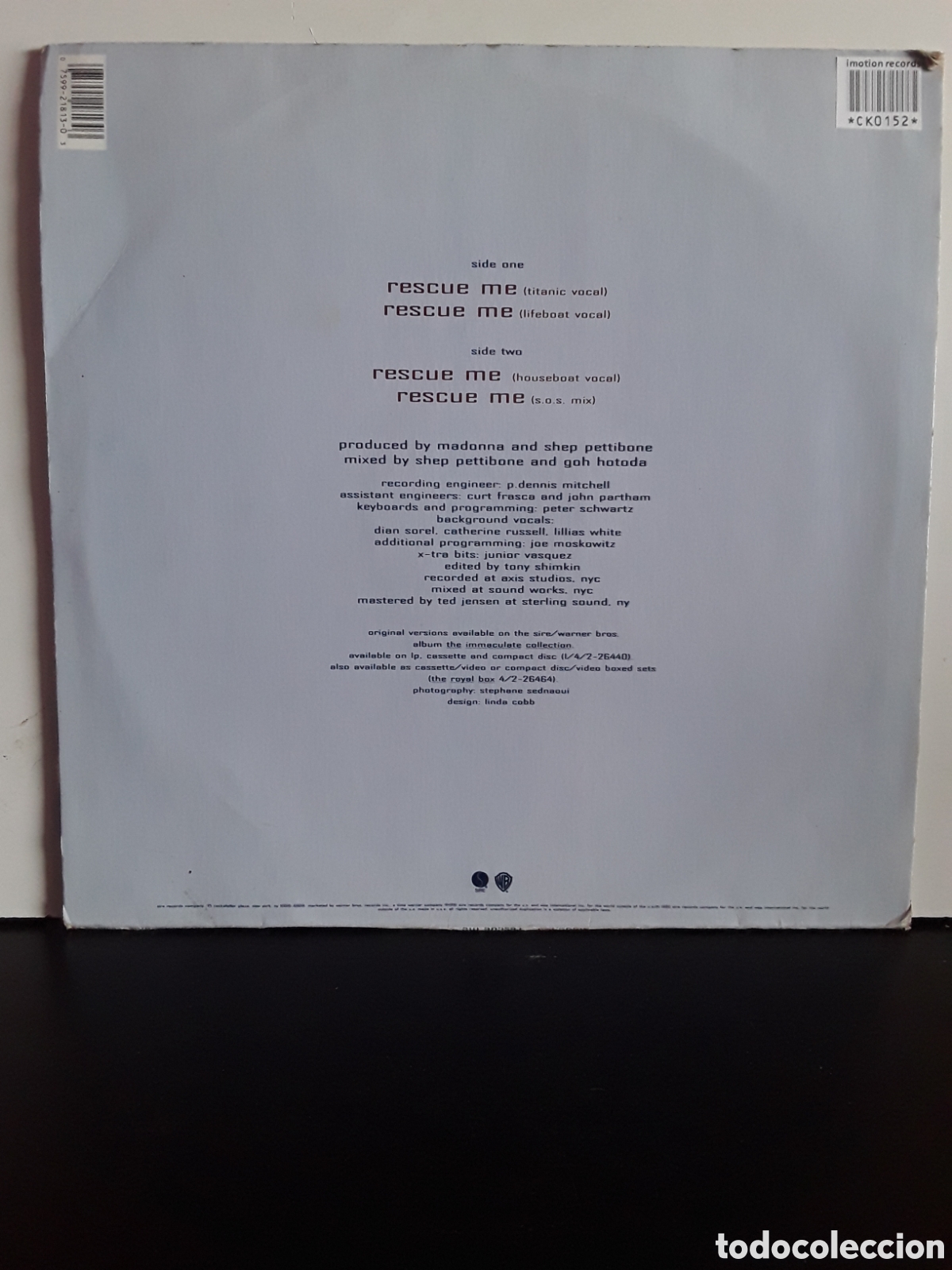 Discos de vinilo: Madonna &lrm;&ndash; Rescue Me - Foto 2