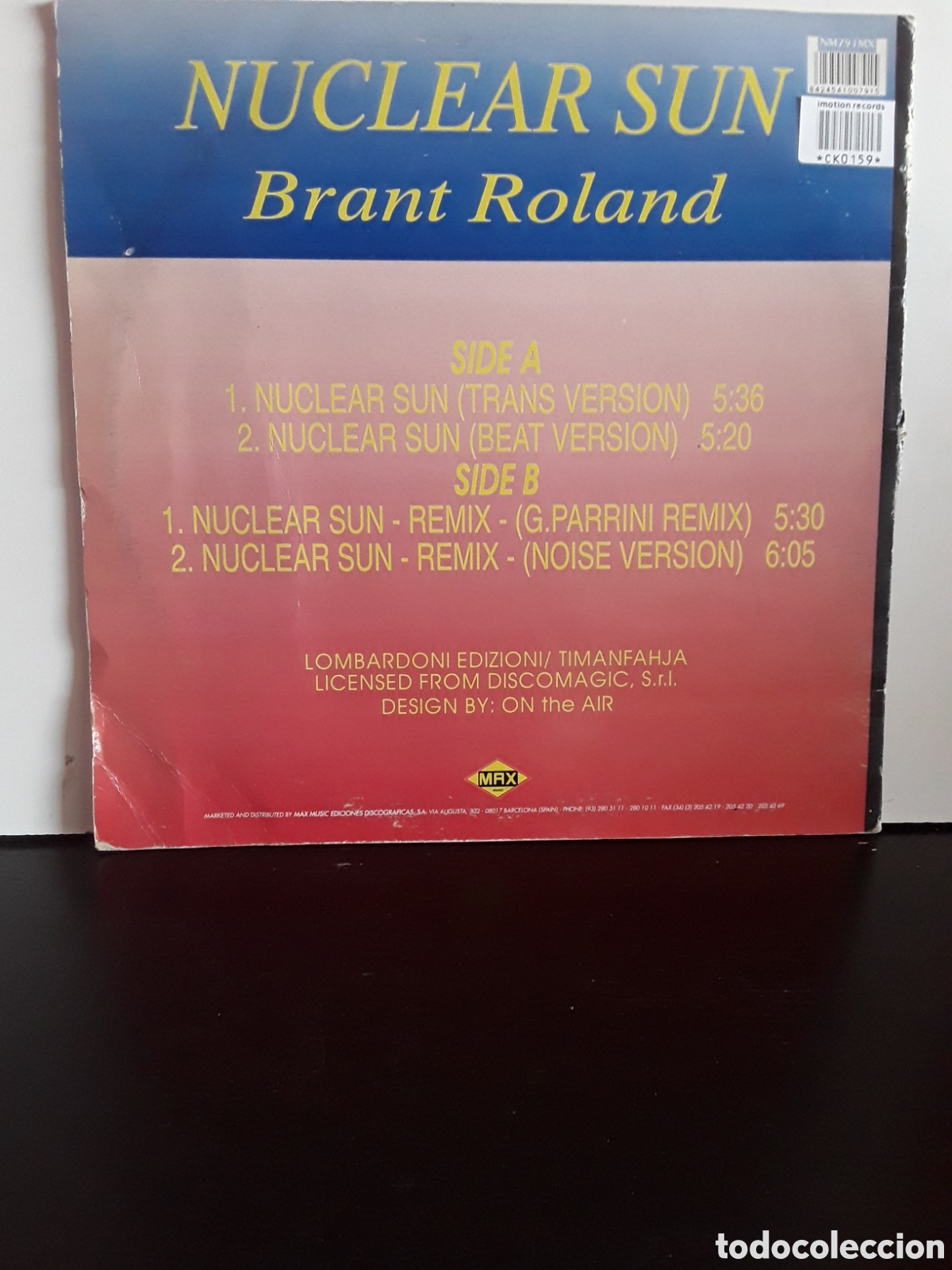 Discos de vinilo: Brant Roland &lrm;&ndash; Nuclear Sun (Remix) - Foto 2