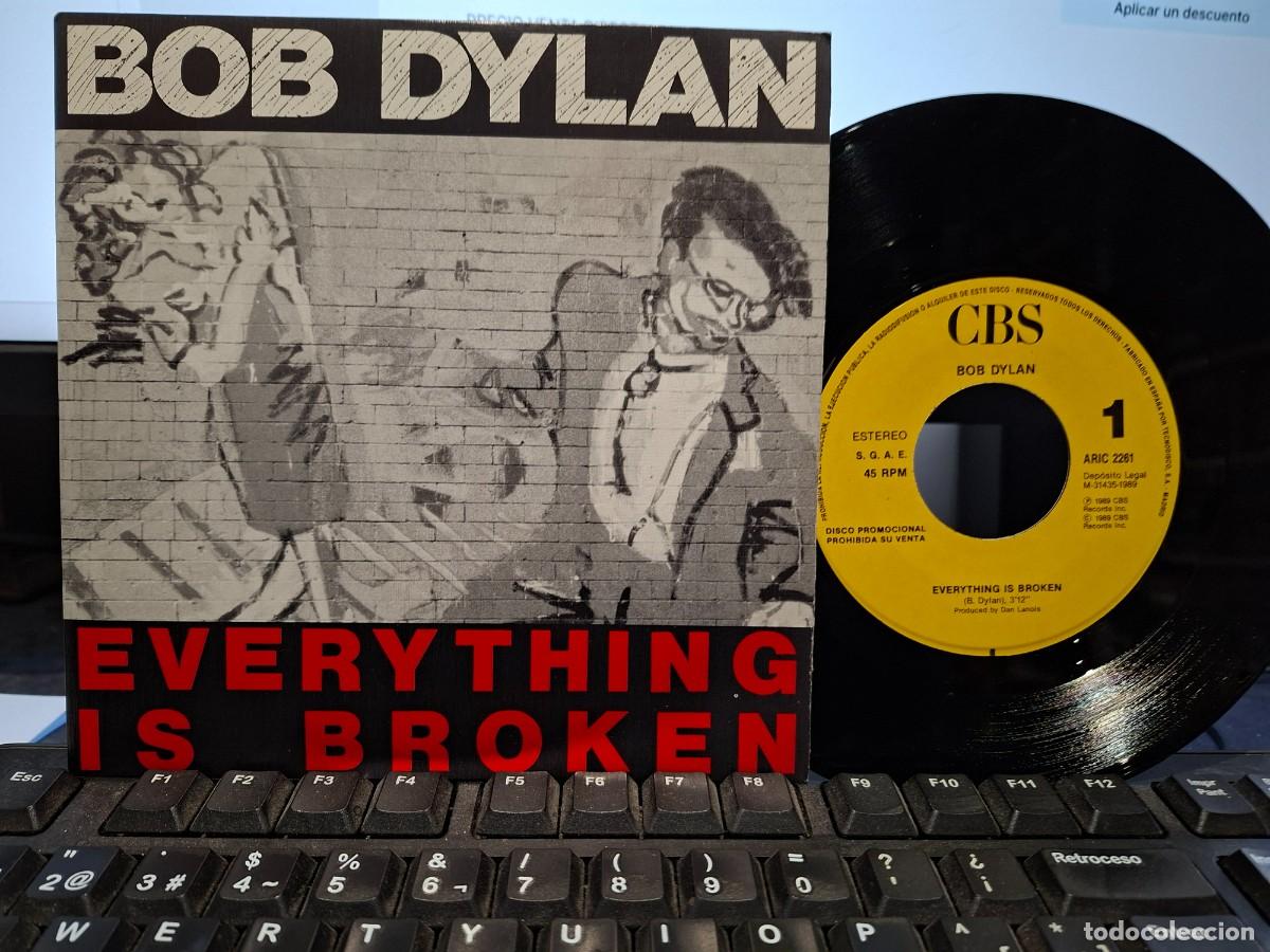 Discos de vinilo: BOB DYLAN - EVERYTHING IS BROKEN - SINGLE DE VINILO PROMOCIONAL - CAJA 19 - Foto 1