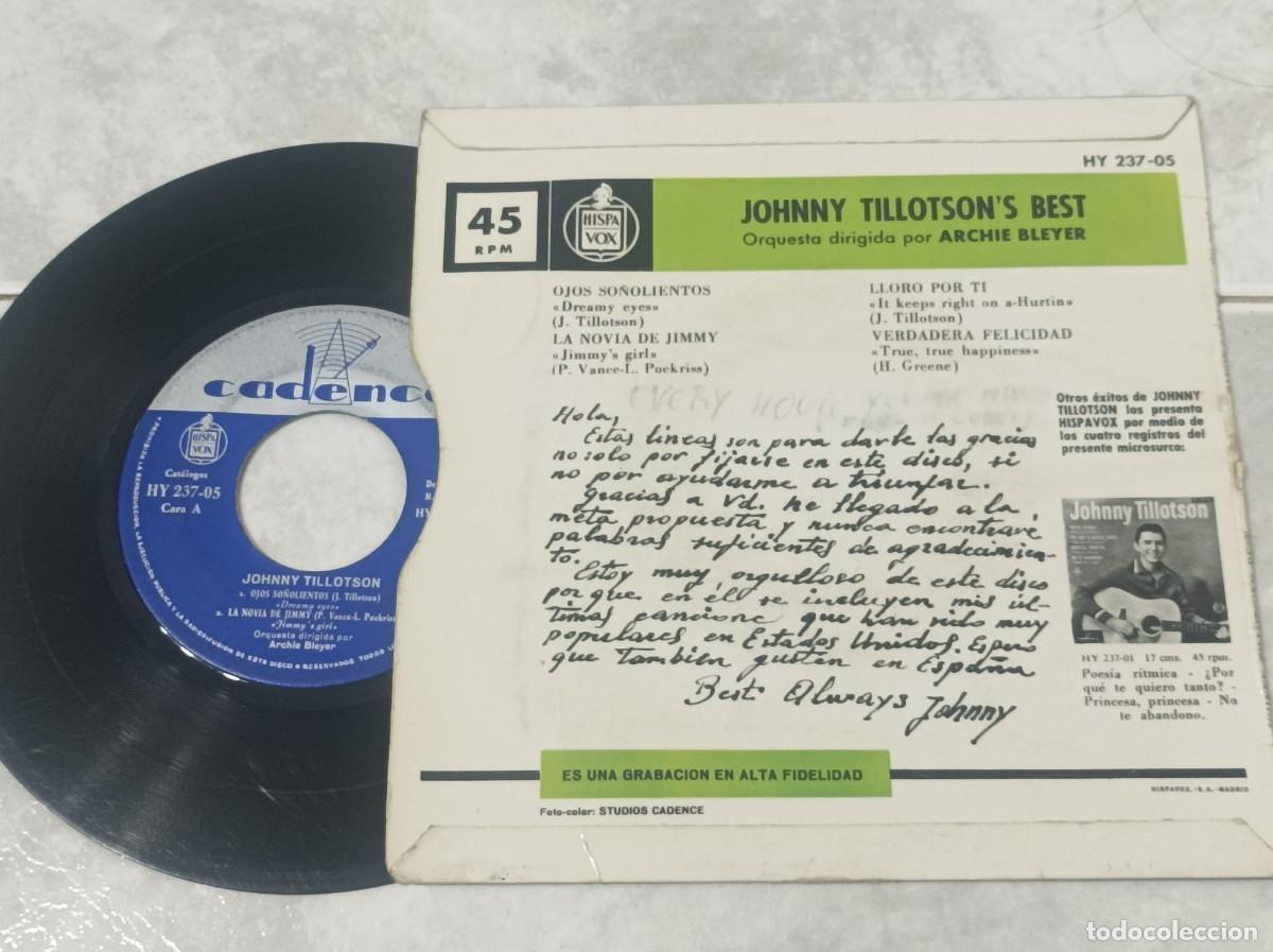 Discos de vinilo: Johnny Tillotson best ep - Foto 2