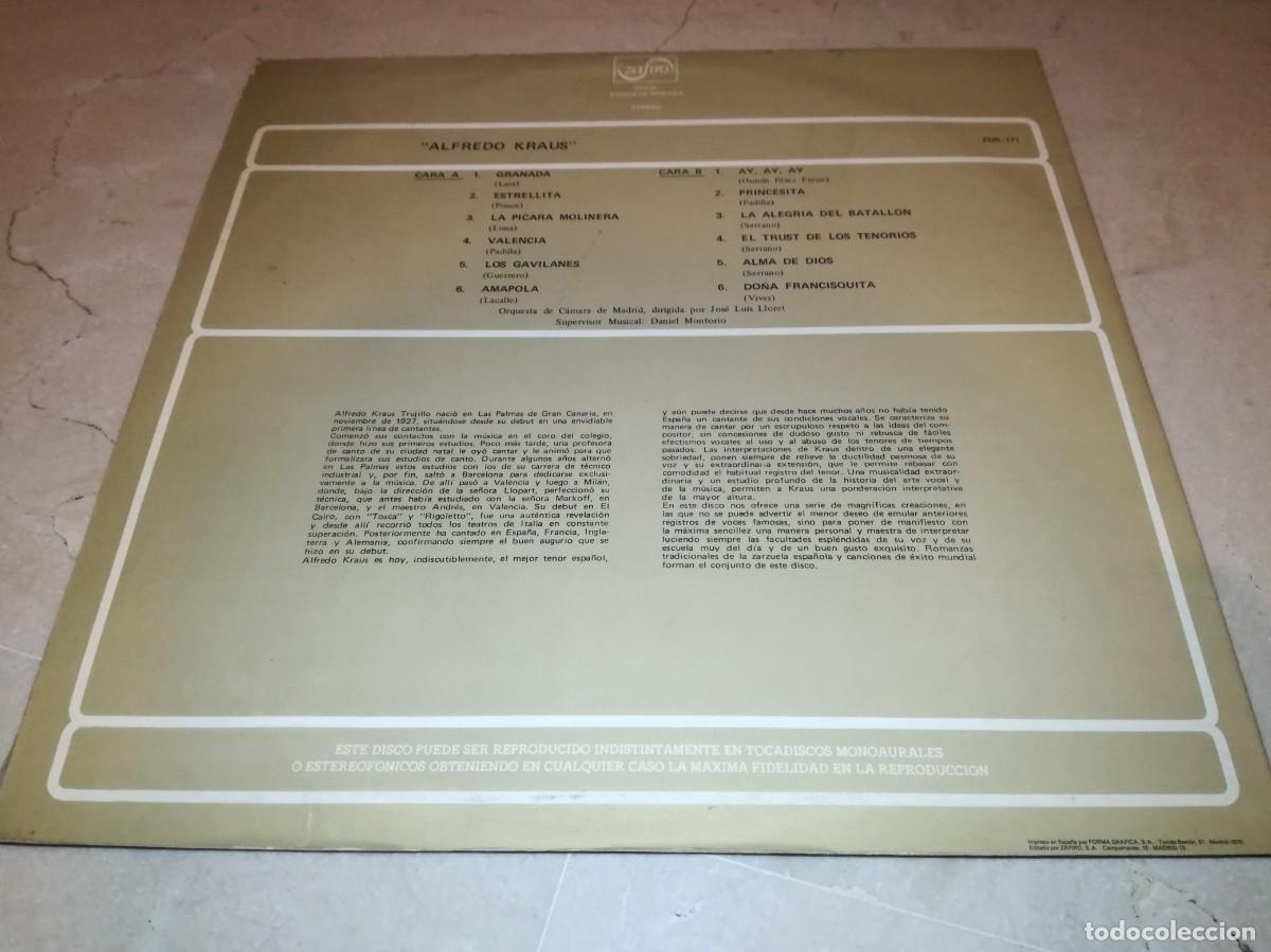Discos de vinilo: ALFREDO KRAUS-ORIGINAL ESPA&Ntilde;OL 1972 - Foto 2