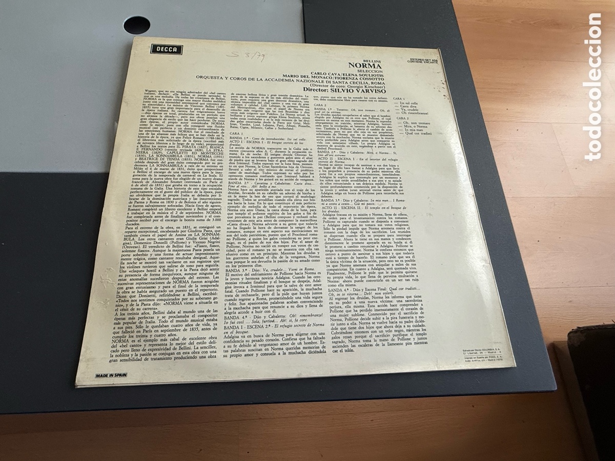 Discos de vinilo: BELLINI. NORMA DECCA - Foto 2