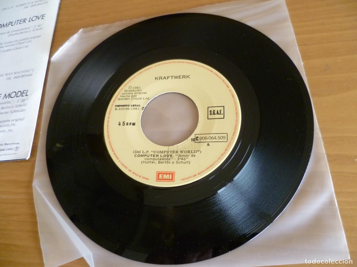 Discos de vinilo: Kraftwerk Amor De Computadora single vinilo exc- - Foto 5