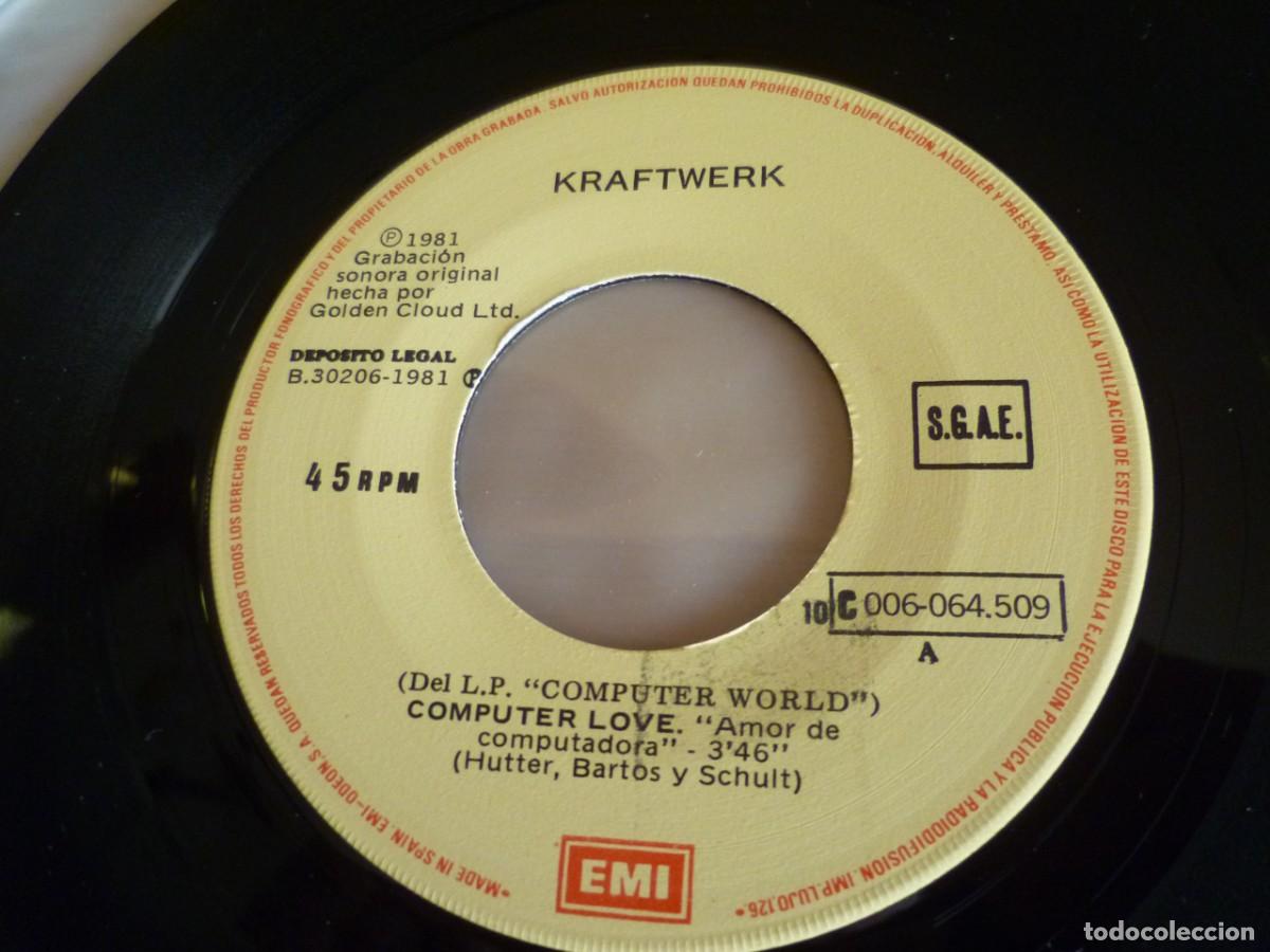 Discos de vinilo: Kraftwerk Amor De Computadora single vinilo exc- - Foto 6