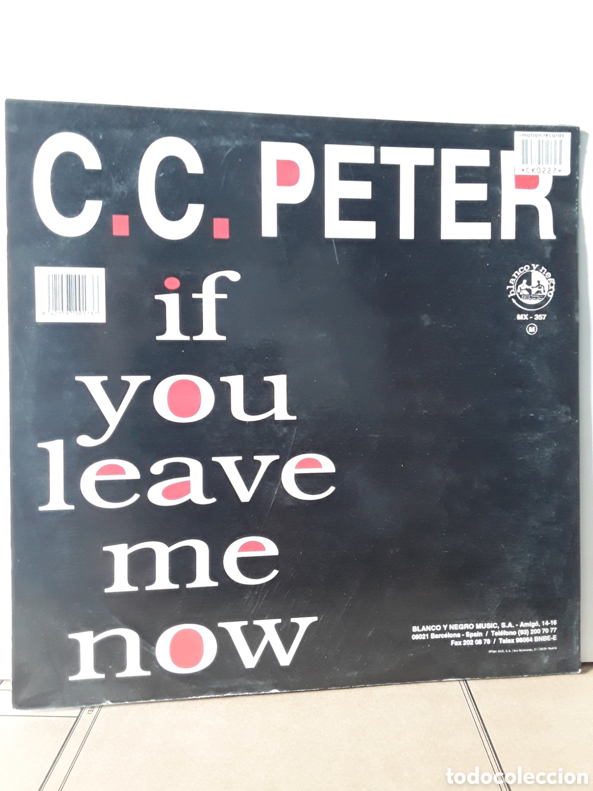 Discos de vinilo: C.C. Peter &lrm;&ndash; If You Leave Me Now - Foto 2