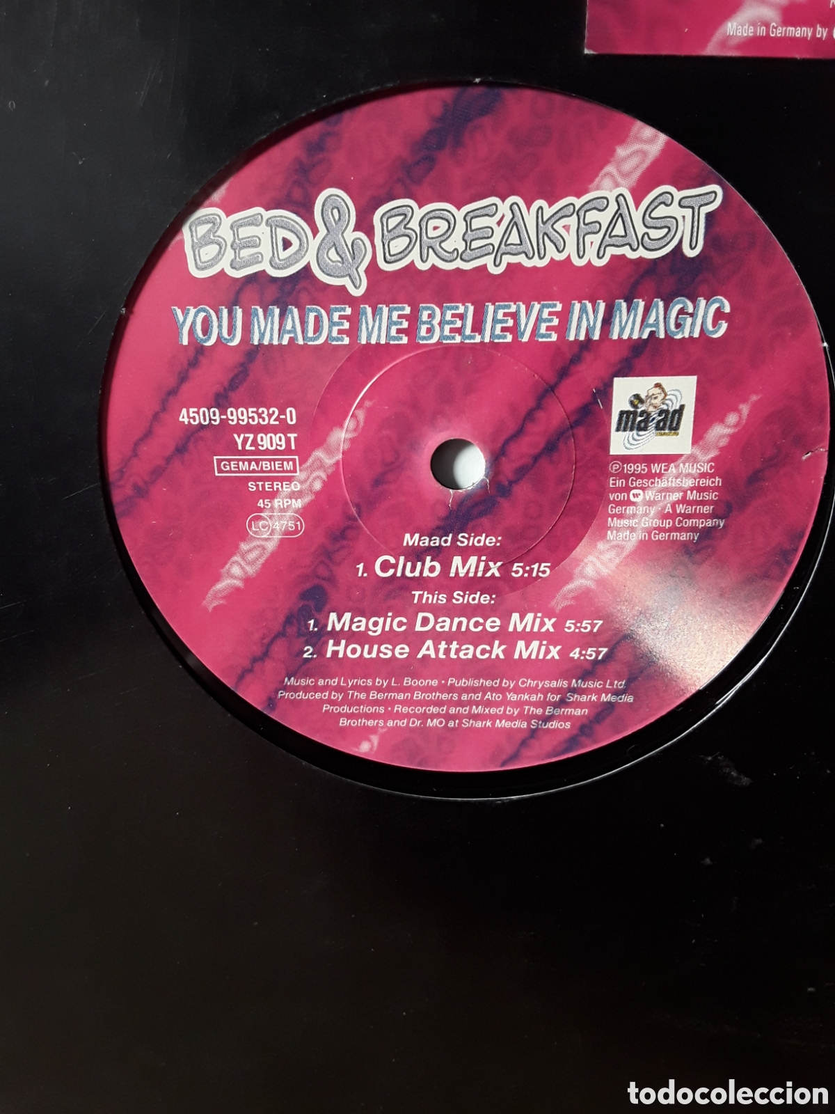 Discos de vinilo: Bed & Breakfast &lrm;&ndash; You Made Me Believe In Magic - Foto 2