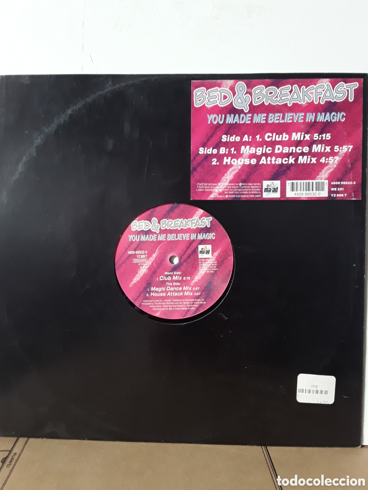 Discos de vinilo: Bed & Breakfast &lrm;&ndash; You Made Me Believe In Magic - Foto 1