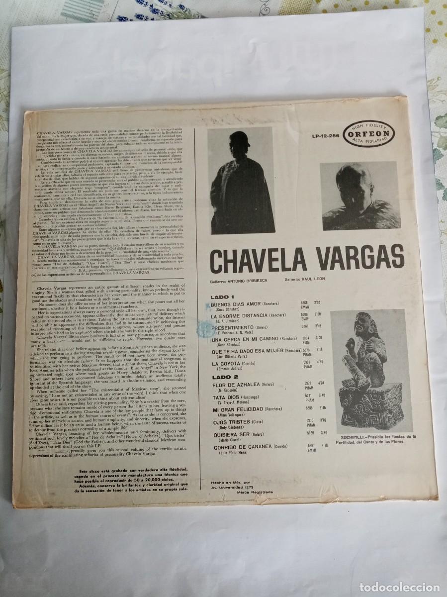 Discos de vinilo: CHAVELA VARGAS ( ORFEON ) - Foto 2