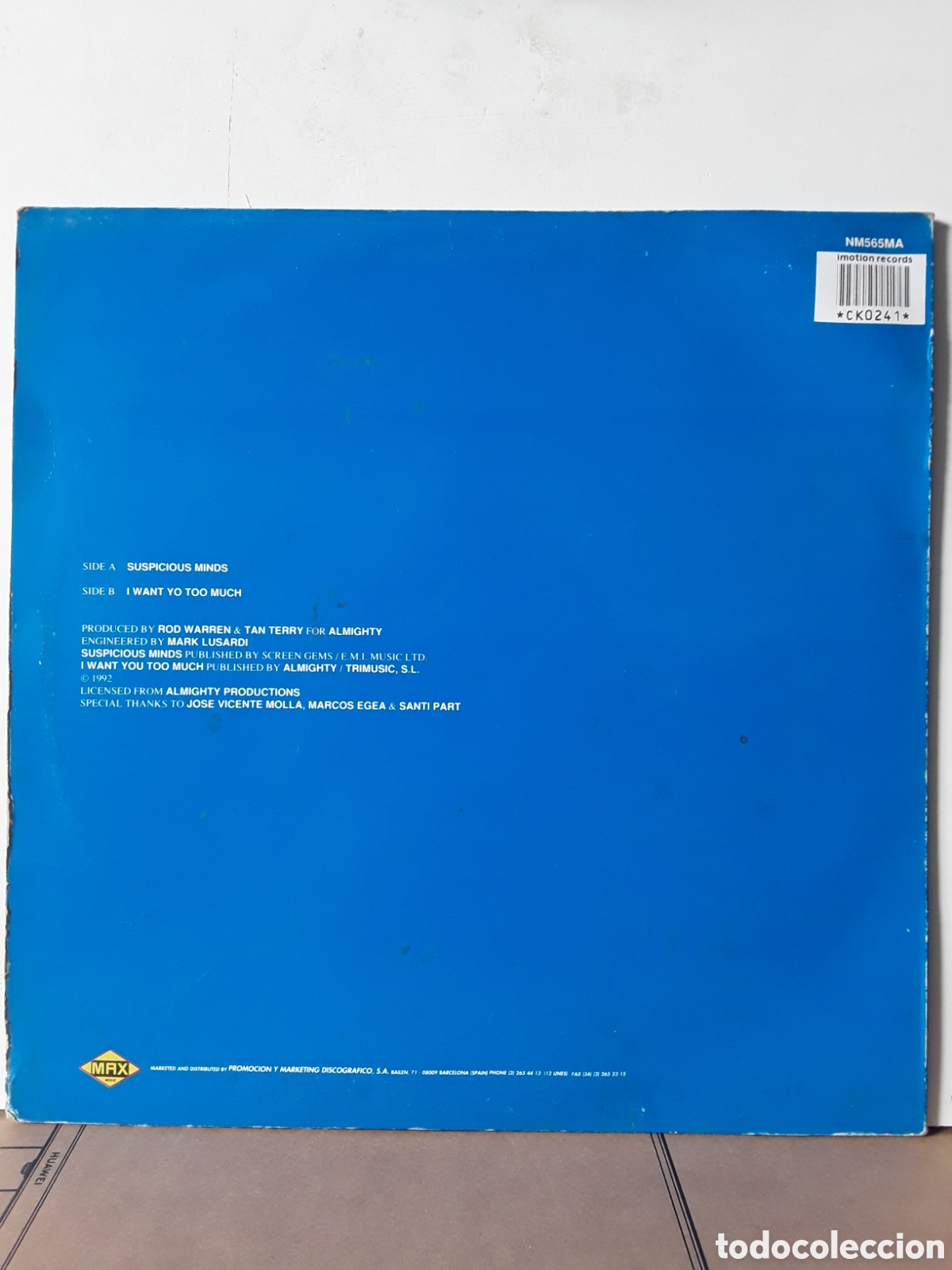 Discos de vinilo: Obsession &lrm;&ndash; Suspicious Minds - Foto 2