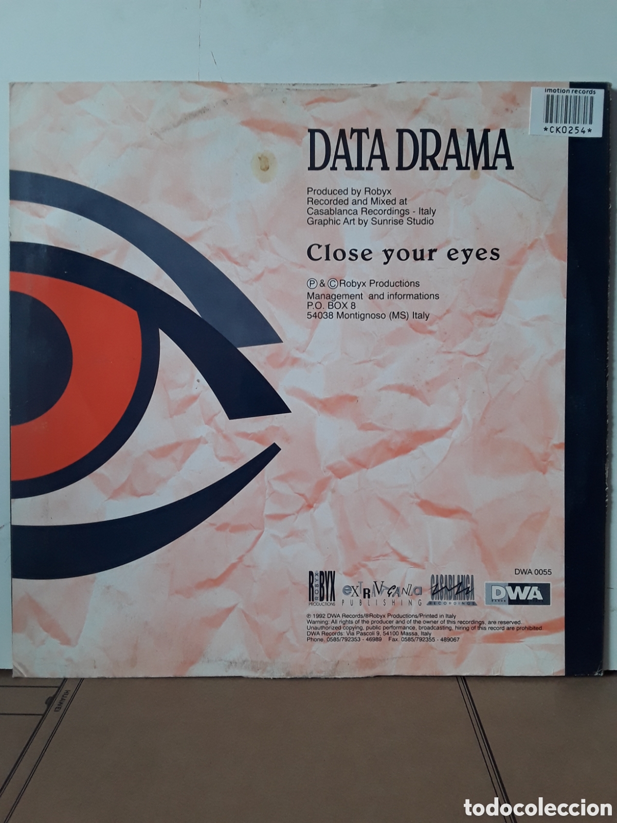Discos de vinilo: Data Drama &lrm;&ndash; Close Your Eyes - Foto 2