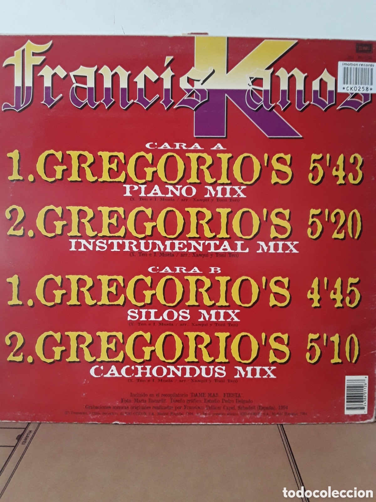 Discos de vinilo: Franciskanos &lrm;&ndash; Gregorios - Foto 2