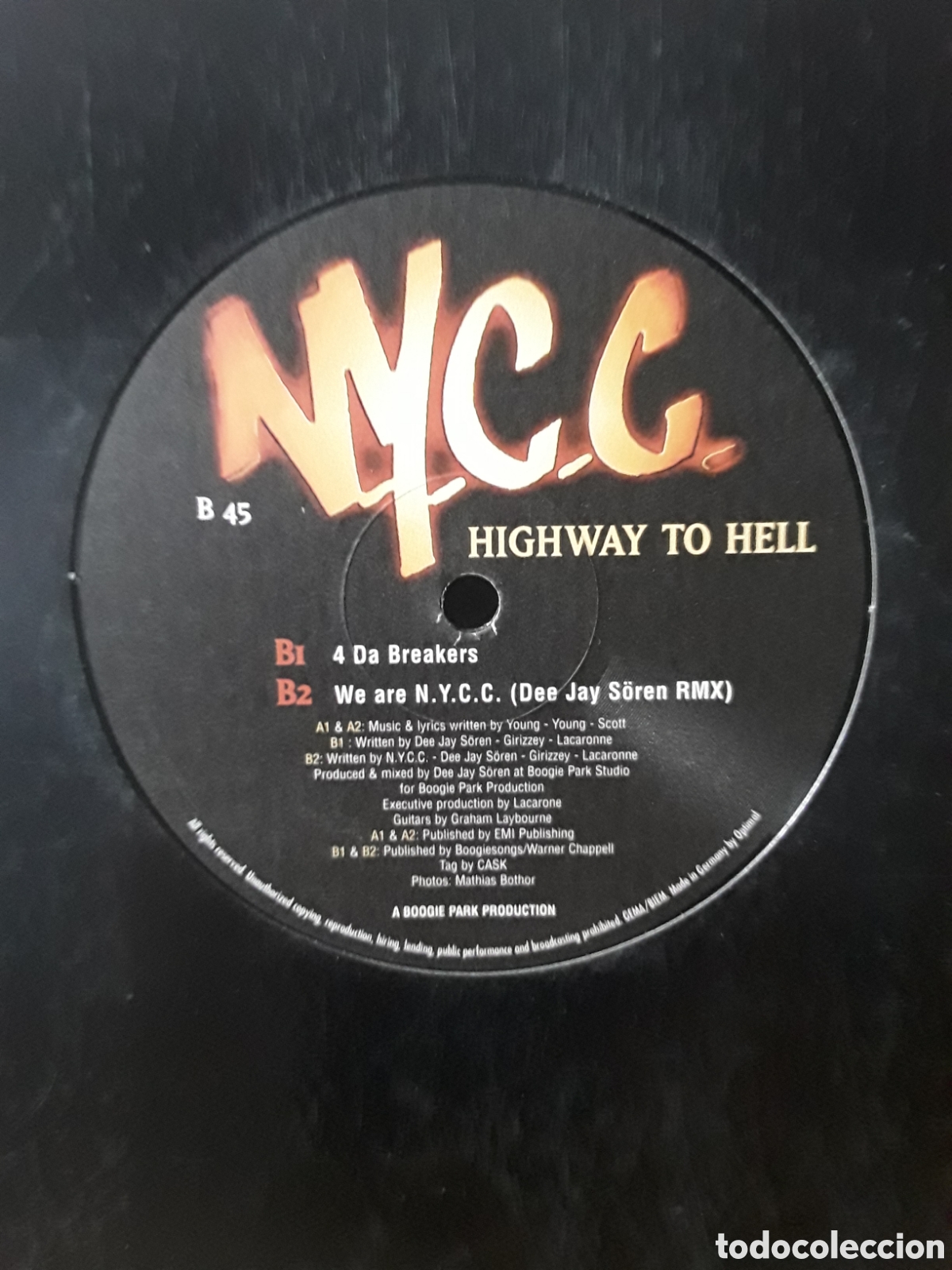 Discos de vinilo: N.Y.C.C. &lrm;&ndash; Highway To Hell - Foto 2