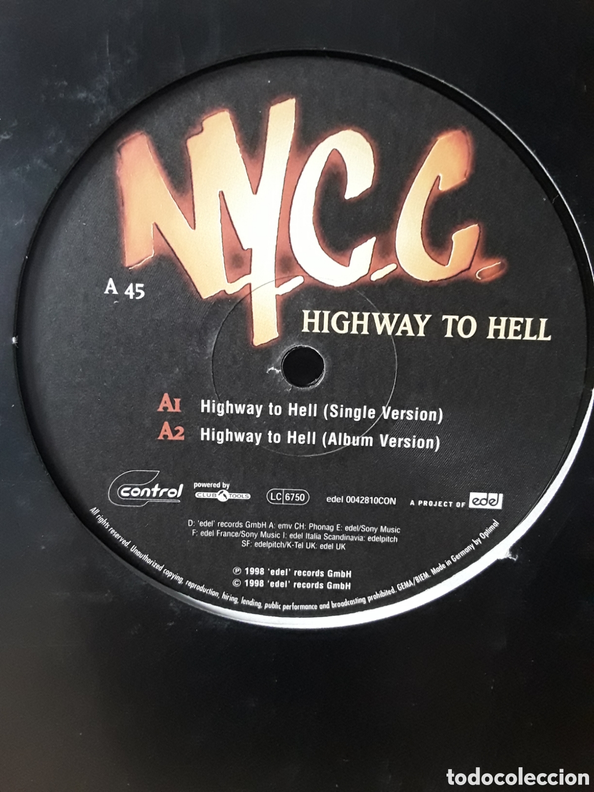 Discos de vinilo: N.Y.C.C. &lrm;&ndash; Highway To Hell - Foto 3