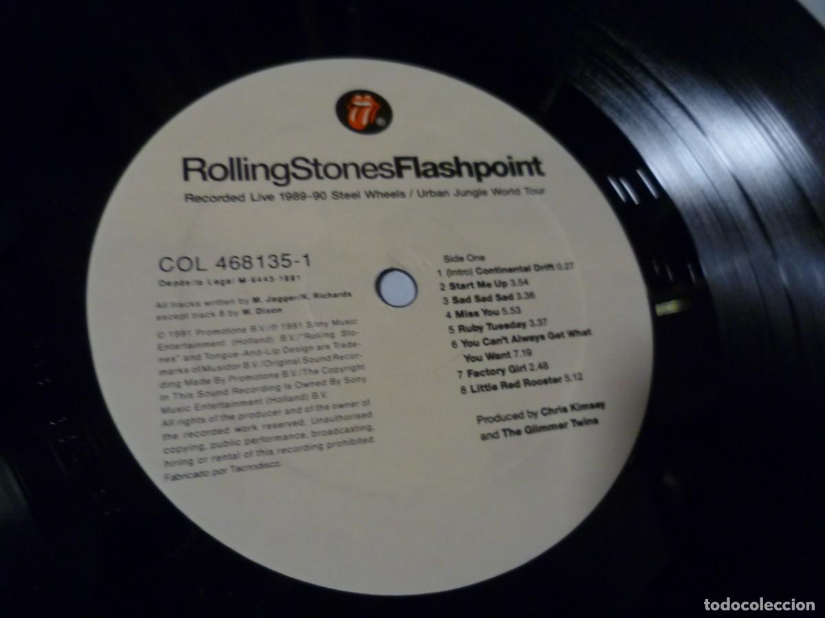 Discos de vinilo: RollingStones Flashpoint LP Spain 1991 exc- - Foto 8
