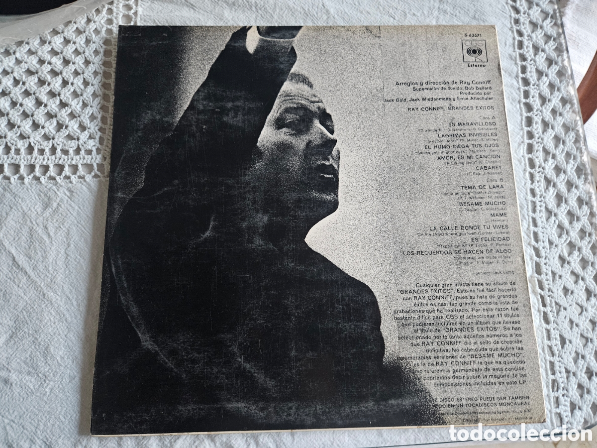 Discos de vinilo: LP Ray Conniffs Greatest Hits - Foto 3