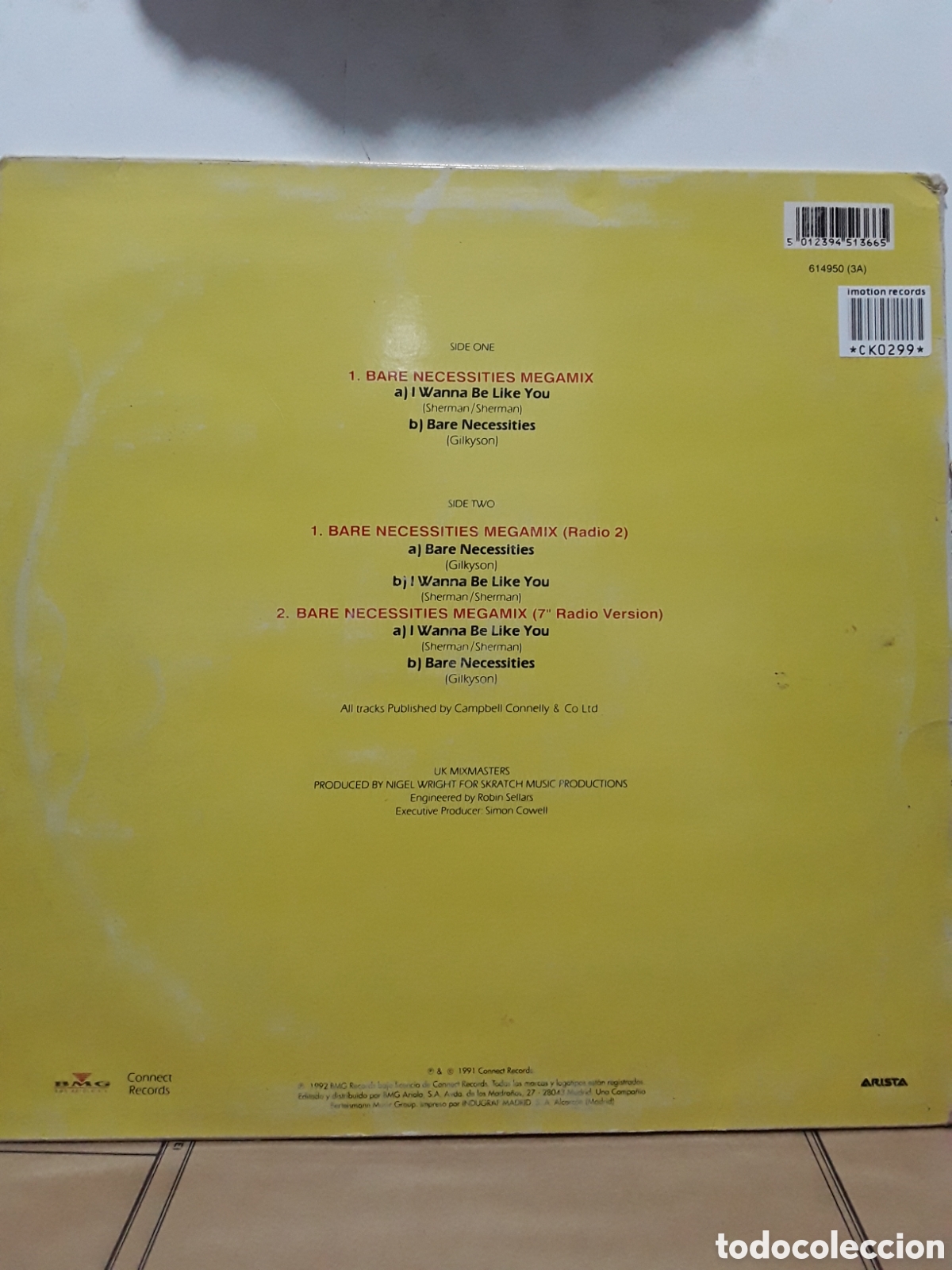 Discos de vinilo: The UK Mixmasters &lrm;&ndash; Bare Necessities Megamix - Foto 2