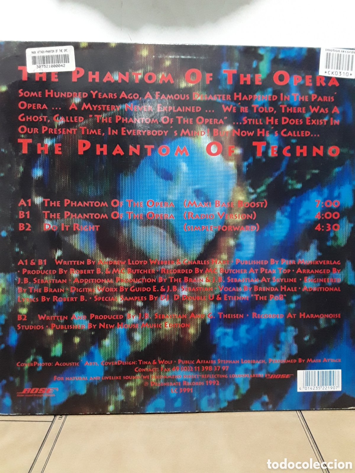 Discos de vinilo: Mask Attack &lrm;&ndash; The Phantom Of The Opera - Foto 2