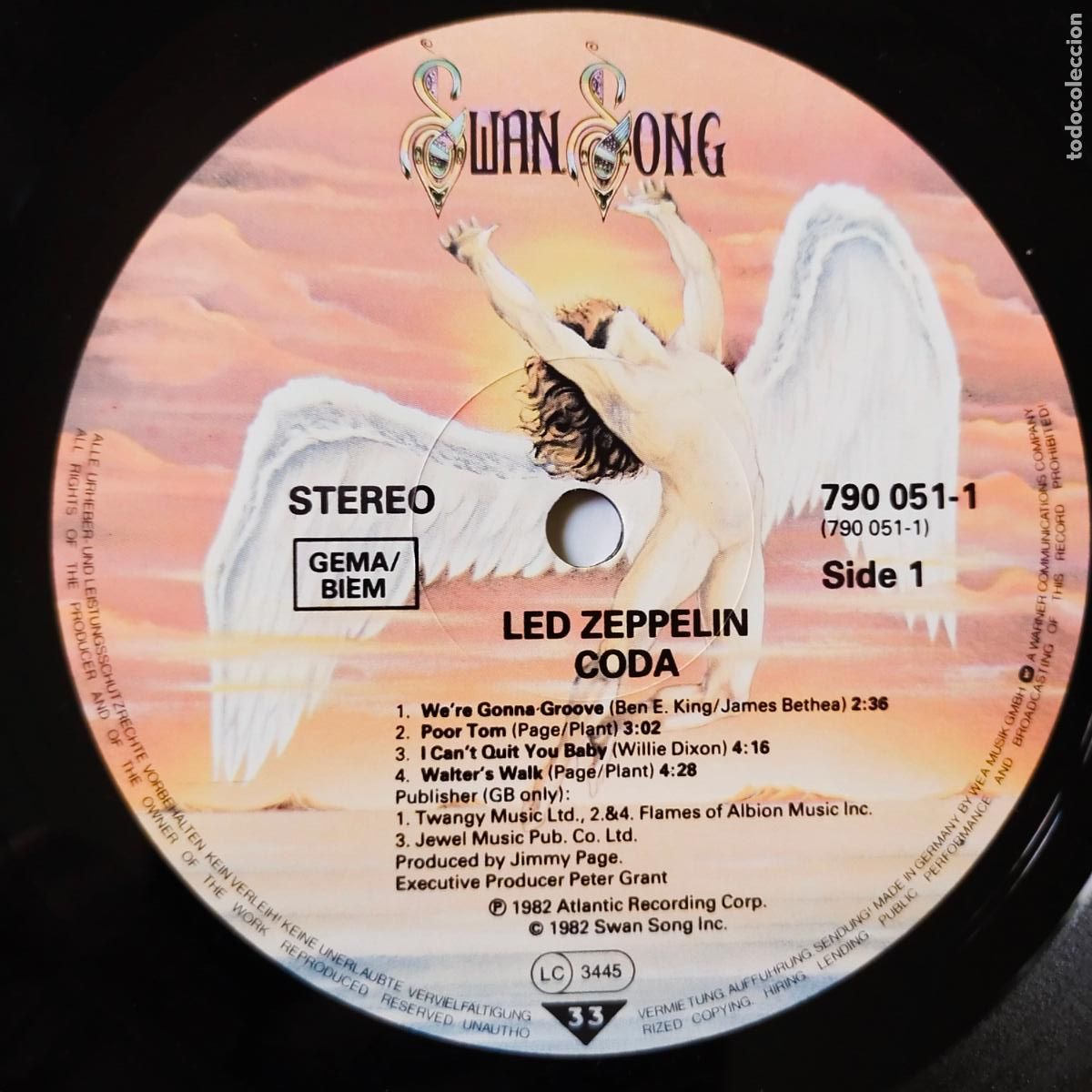 Discos de vinilo: LED ZEPPELIN- CODA- SPAIN LP 1982- COMO NUEVO. - Foto 4