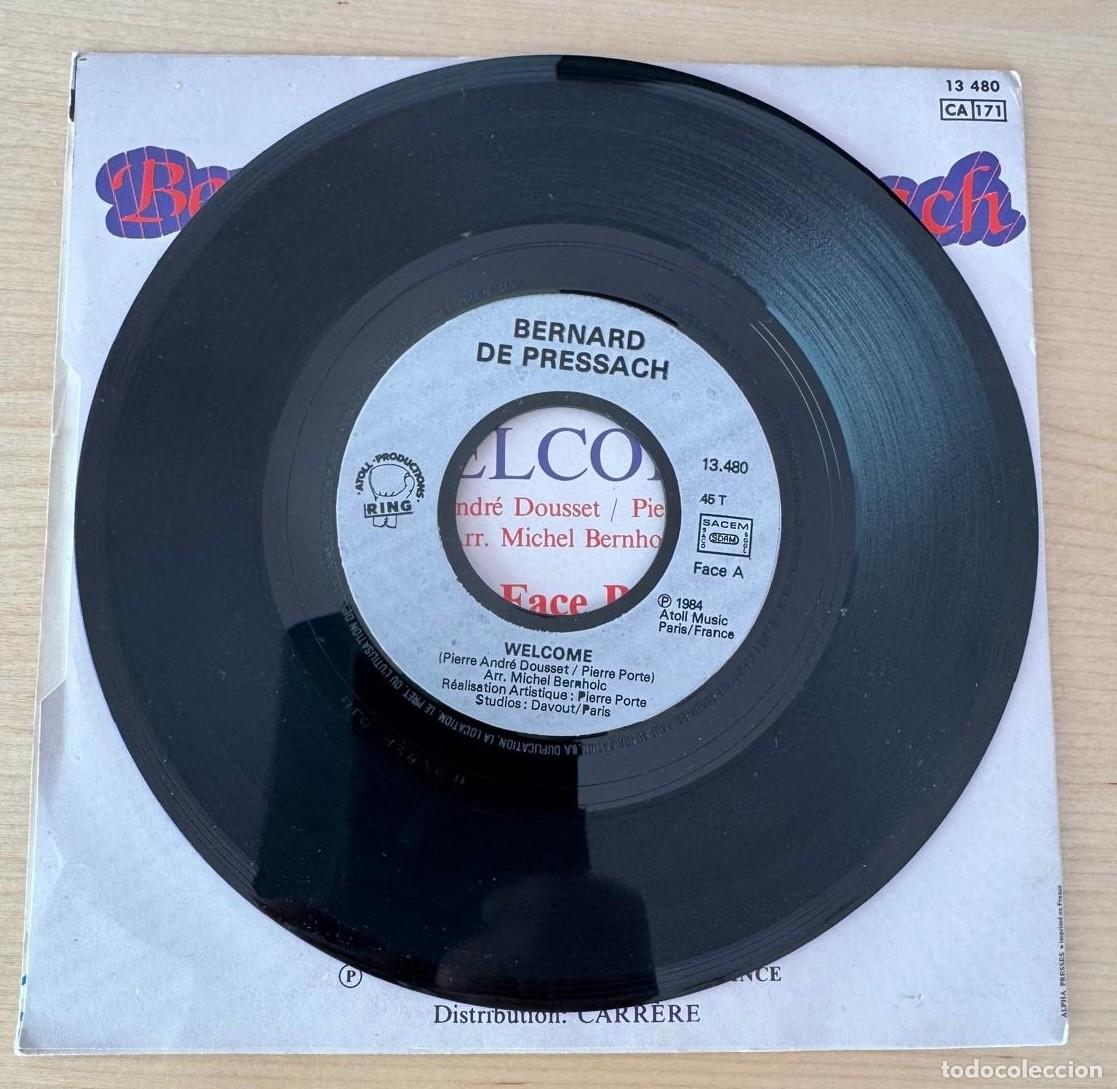 Discos de vinilo: Bernard de pressach 45t Wellcom VG++ EX - Foto 2