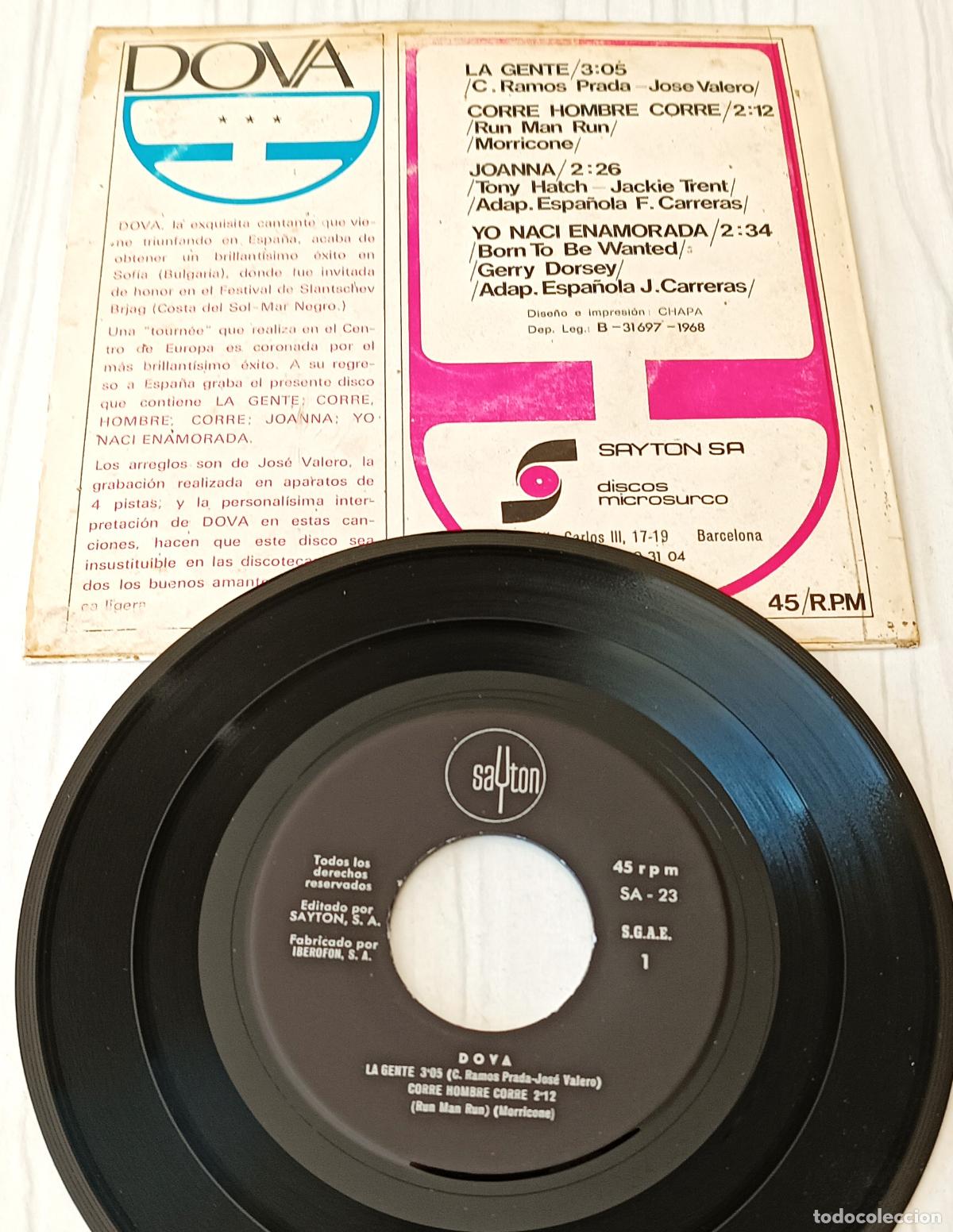 Discos de vinilo: DOVA - LA GENTE + 3 TEMAS SAYTON - 1968 - Foto 2