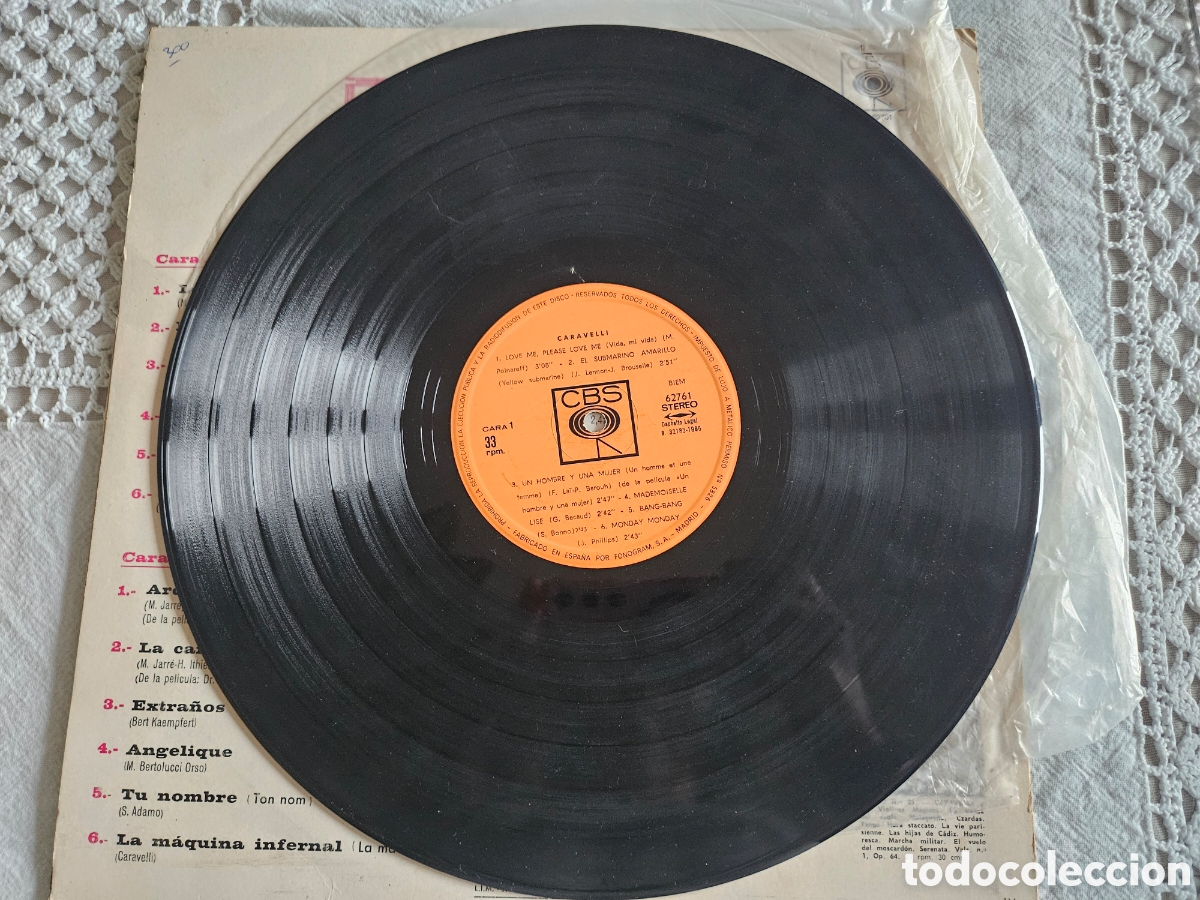 Discos de vinilo: LP Caravelli Please Love Me - Foto 2