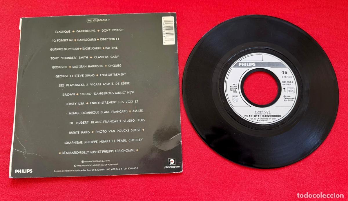 Discos de vinilo: charlotte gainsbourg 45t elastique VG+ EX - Foto 2