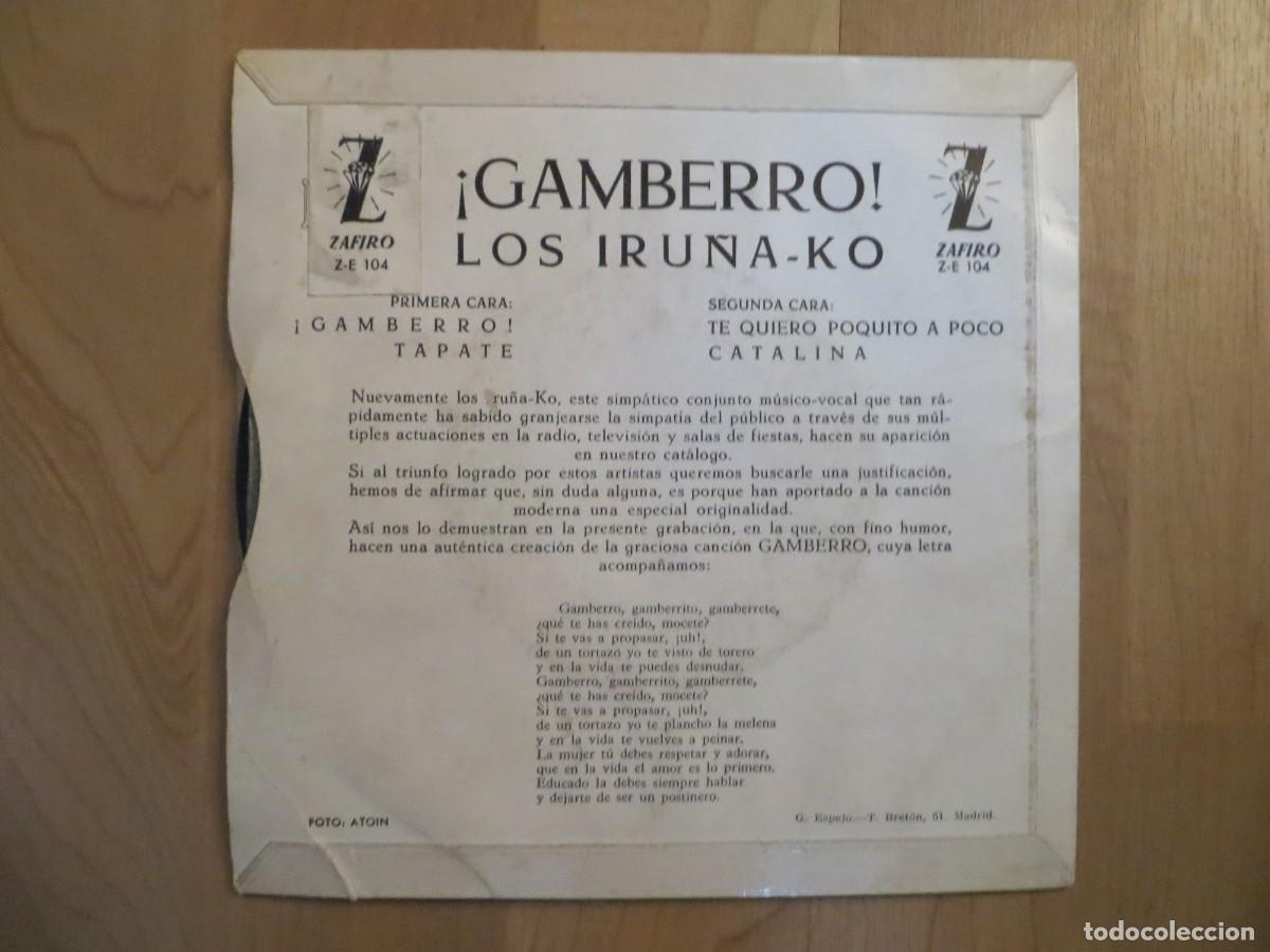 Discos de vinilo: Los Iru&ntilde;ako - Gamberro (7&rdquo;, EP) - Foto 2