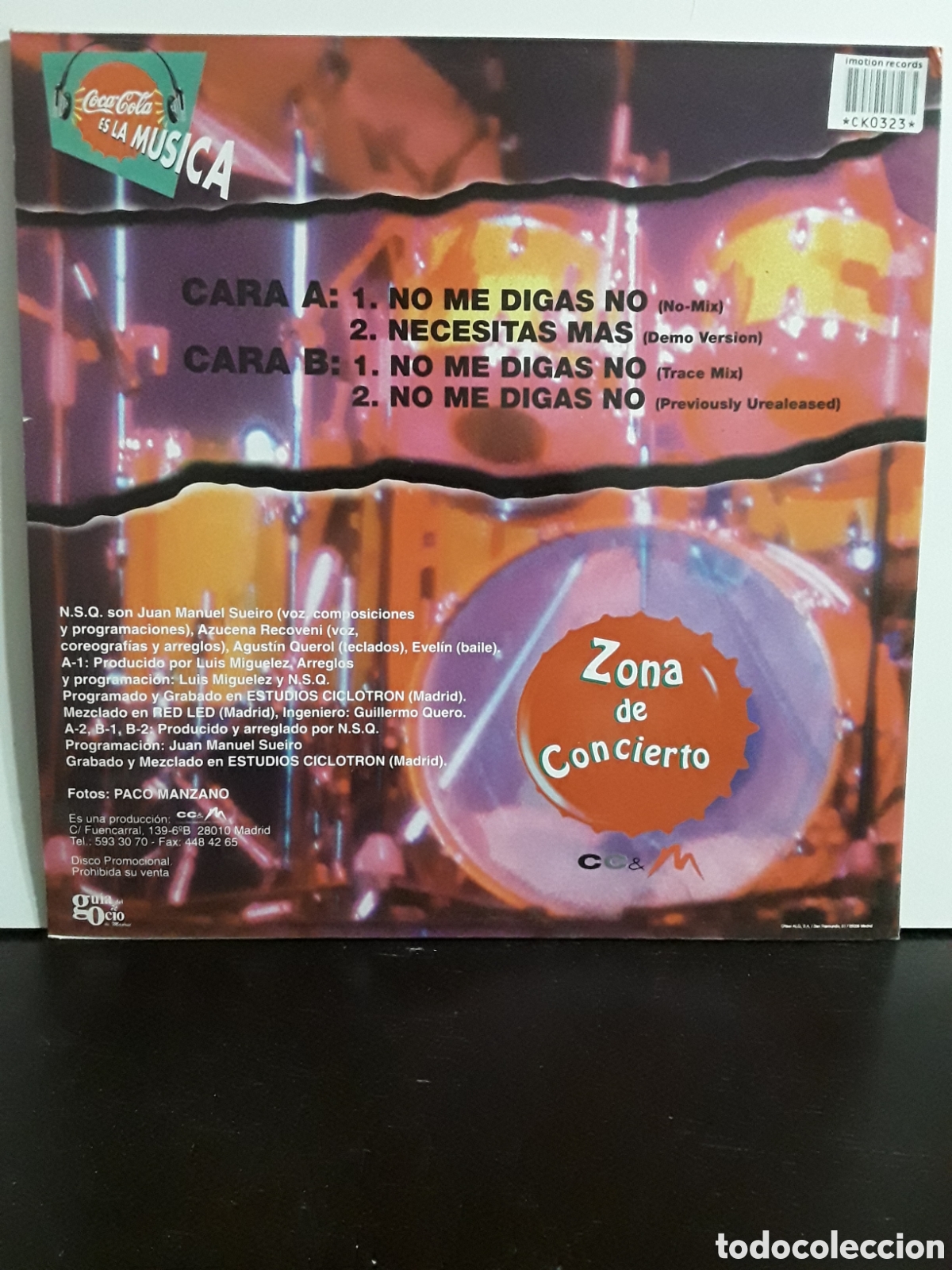 Discos de vinilo: N.S.Q. &lrm;&ndash; No Me Digas No - Foto 2