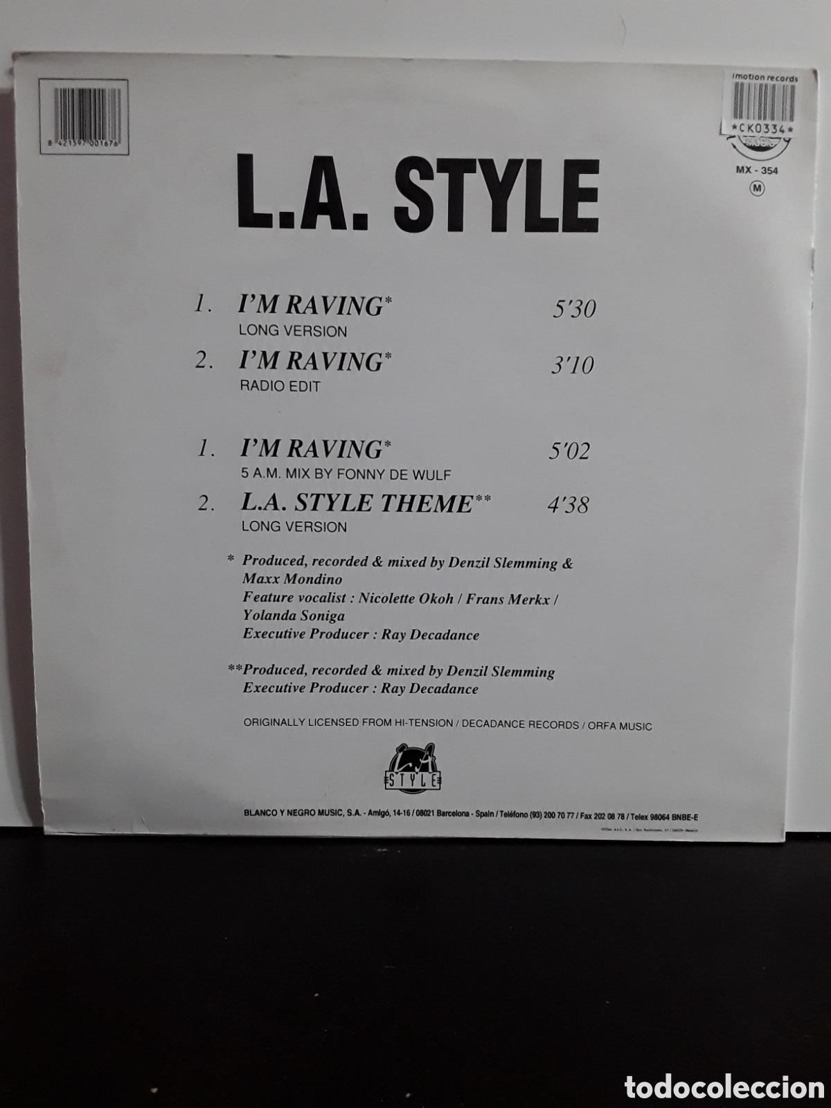 Discos de vinilo: L.A. Style &lrm;&ndash; Im Raving - Foto 2