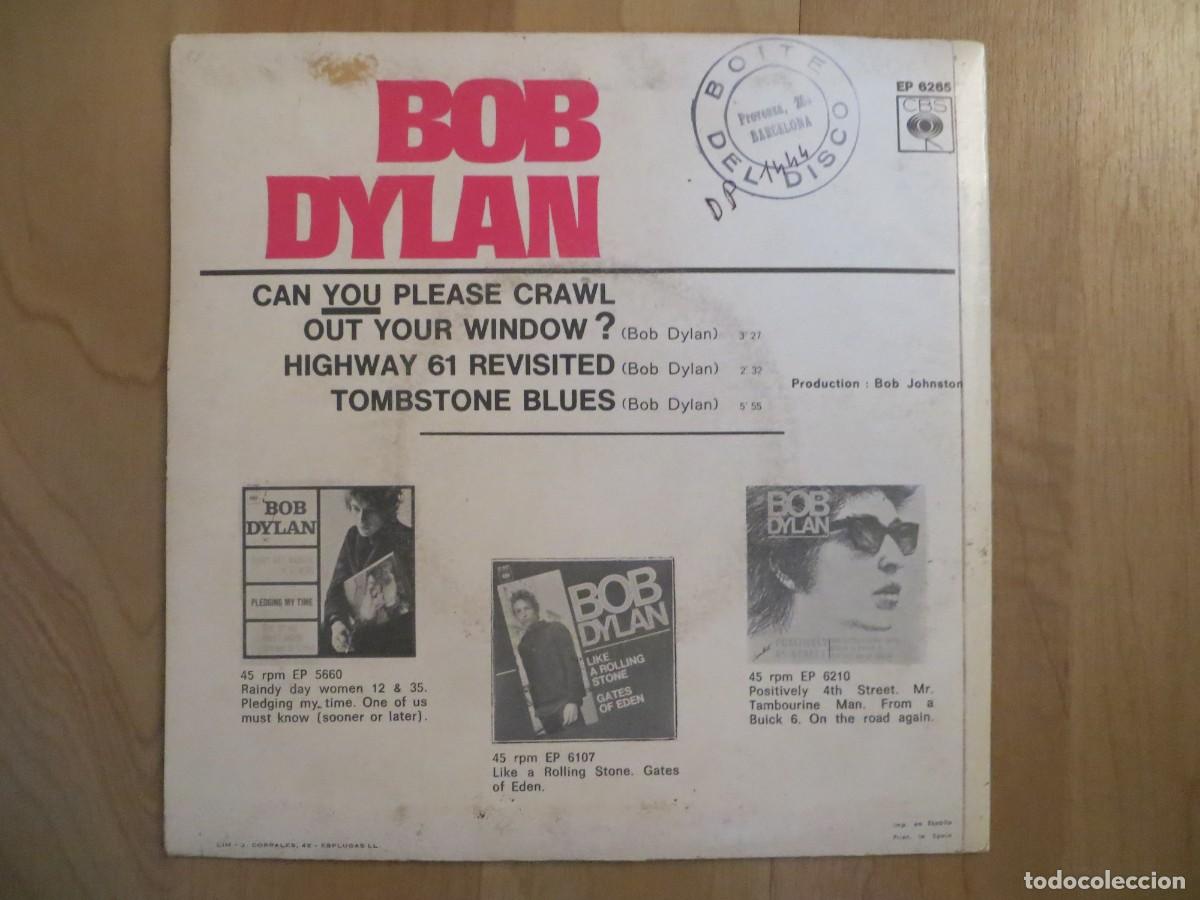 Discos de vinilo: Bob Dylan - Can You Please Crawl Out Your Window? (7&rdquo;, EP) - Foto 2
