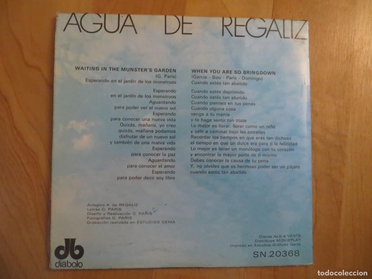 Discos de vinilo: Agua De Regaliz - When You Are So Bringdown (7&rdquo;, Single) IMPECABLE !!!!!! - Foto 2