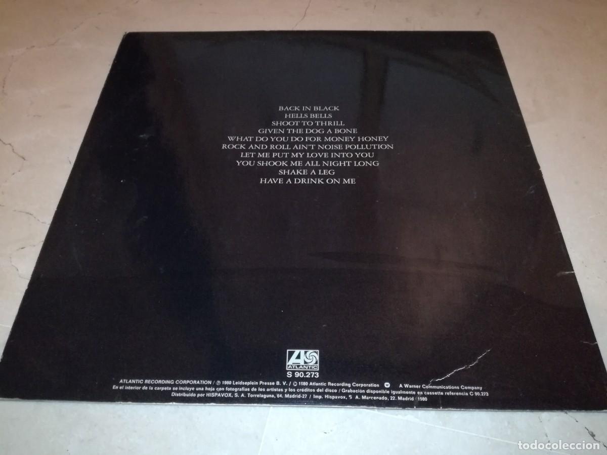 Discos de vinilo: AC/DC-BACK IN BLACK-ORIGINAL ESPA&Ntilde;OL 1980 - Foto 2