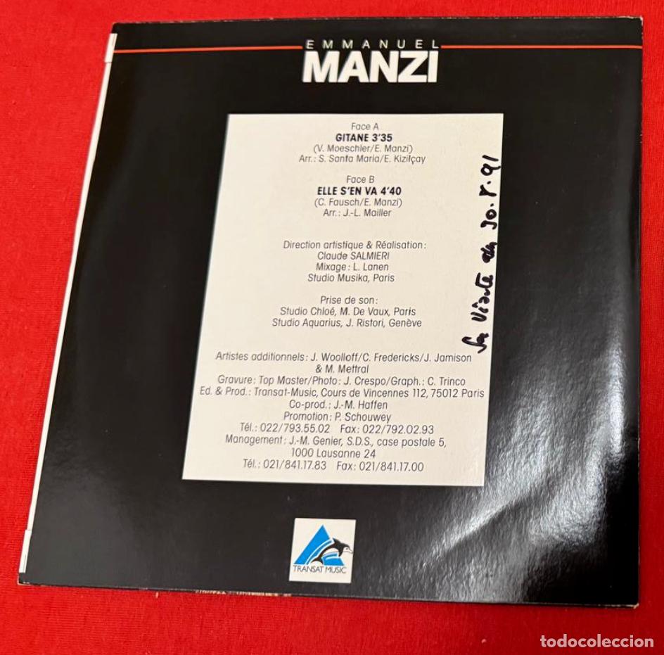 Discos de vinilo: Emmanuel Manzi 45t Gitane EX EX - Foto 2