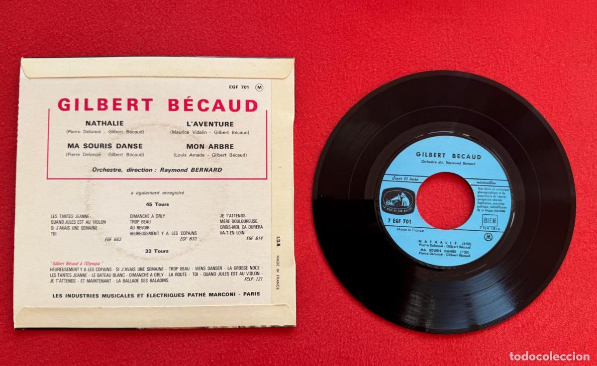 Discos de vinilo: Gilbert Becaud 45t Laventure EX EX - Foto 2